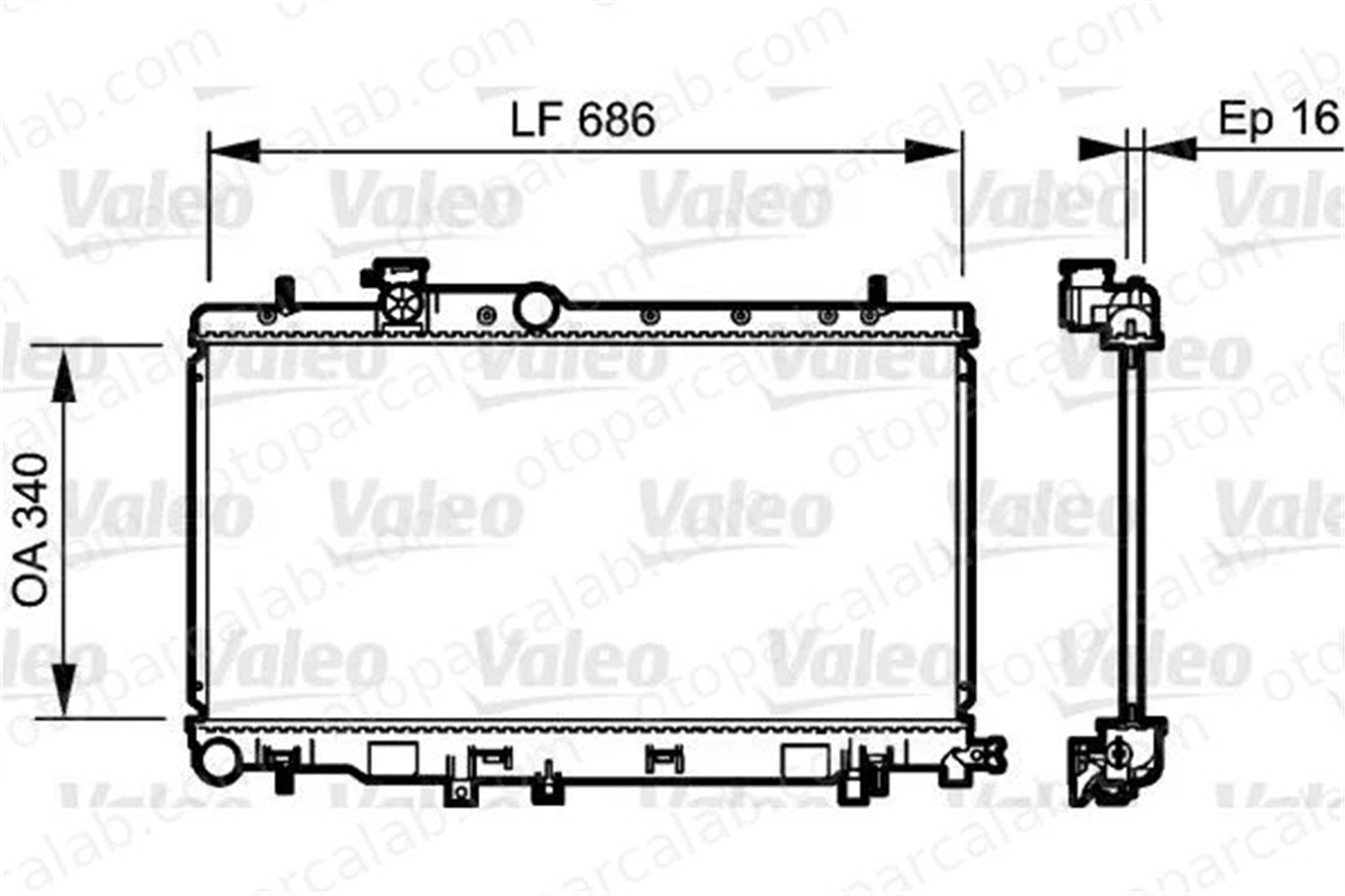 VALEO 735211 Su Radyatörü SUBARU IMPREZA Sedan IMPREZA Station wagon 45111FE150 45111FE080