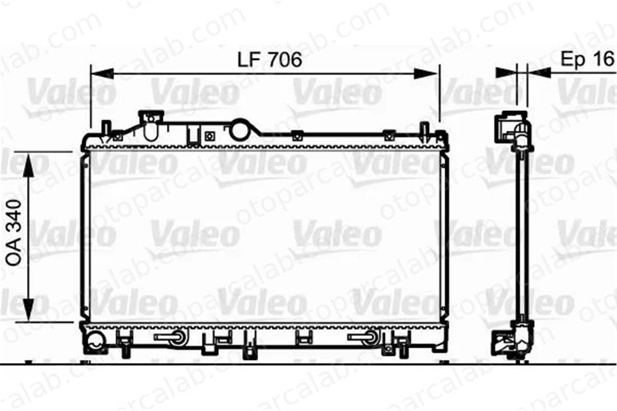 VALEO 735212 Su Radyatörü SUBARU LEGACY IV LEGACY IV Station wagon 21410 BM400
