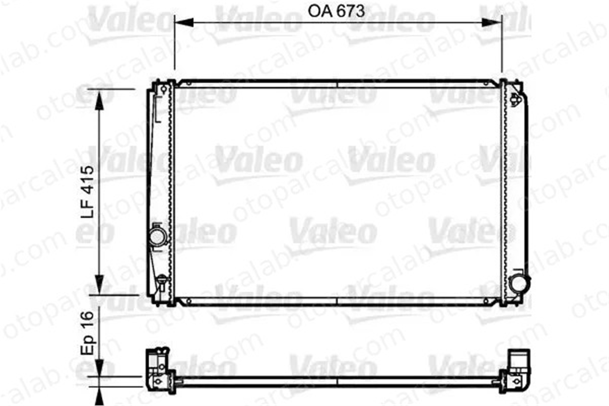 VALEO 735215 Su Radyatörü TOYOTA RAV 4 III RAV 4 IV 1640028560 16400