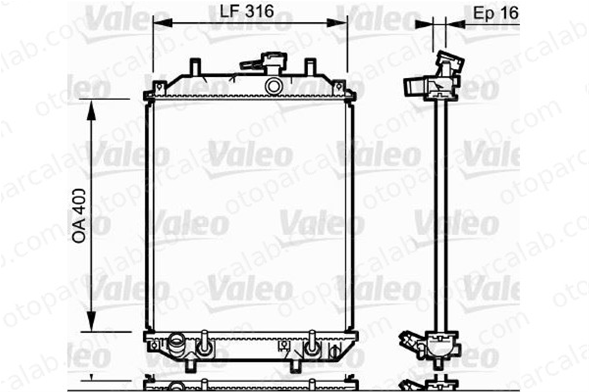 VALEO 735257 Su Radyatörü DAIHATSU CUORE VI CUORE VII 16400B2100000 16400B2100