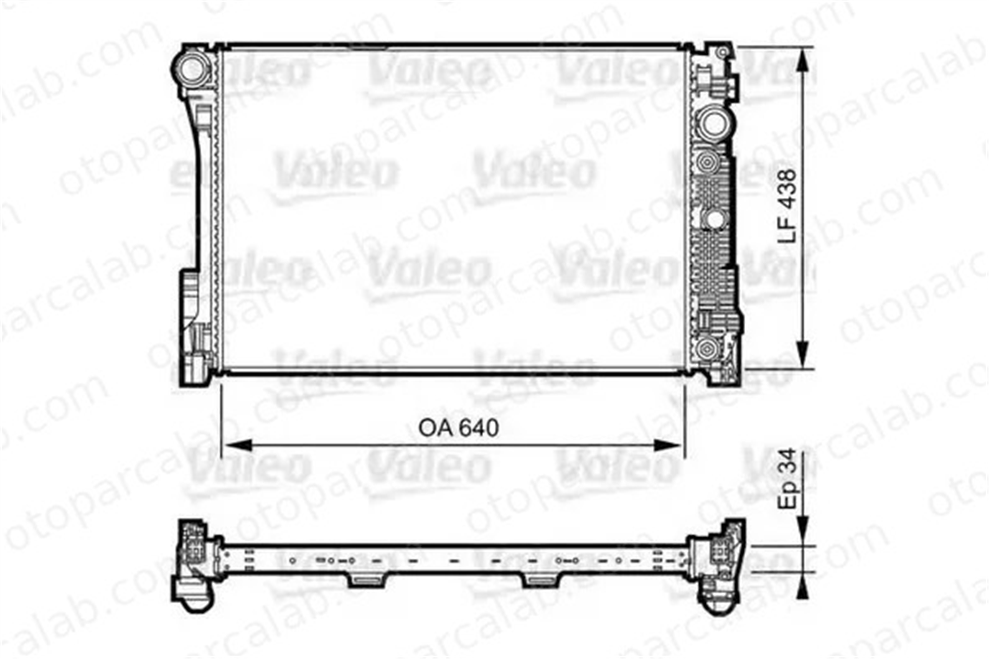 VALEO 735292 Su Radyatörü MERCEDES-BENZ E-SERISI E-SERISI T-Model A2045003603 2045001203