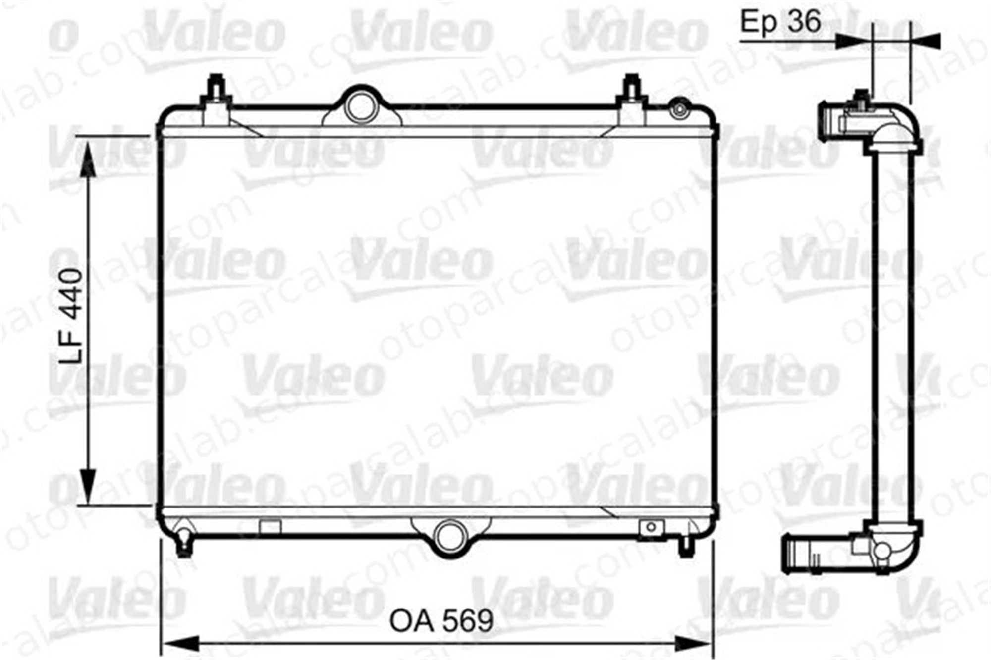 VALEO 735371 Su Radyatörü PEUGEOT 508 I CITROËN C5 III 1301SQ 1330X2