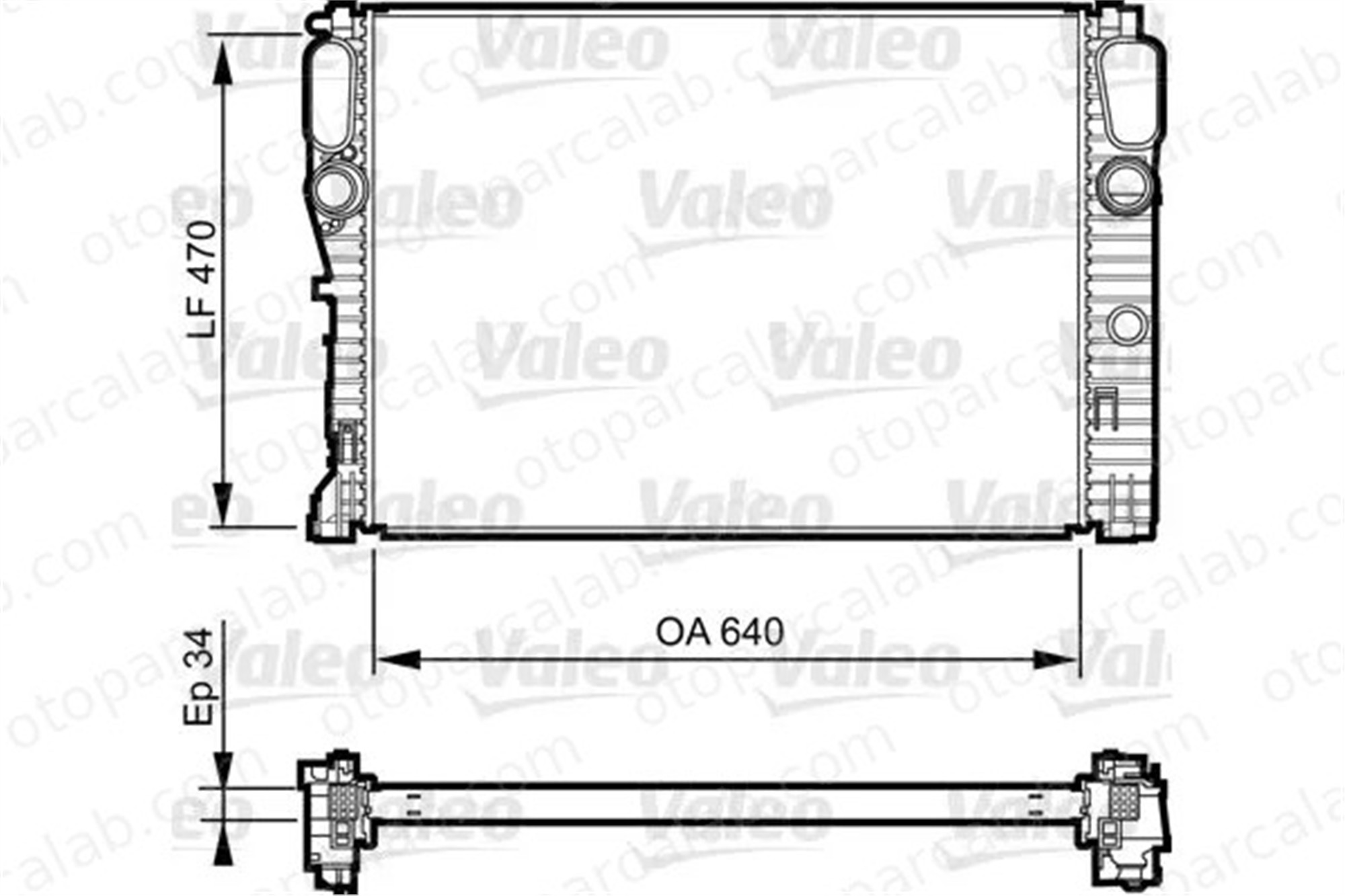 VALEO 735382 Su Radyatörü MERCEDES-BENZ E-SERISI T-Model E-SERISI 2115003402 A2115003402
