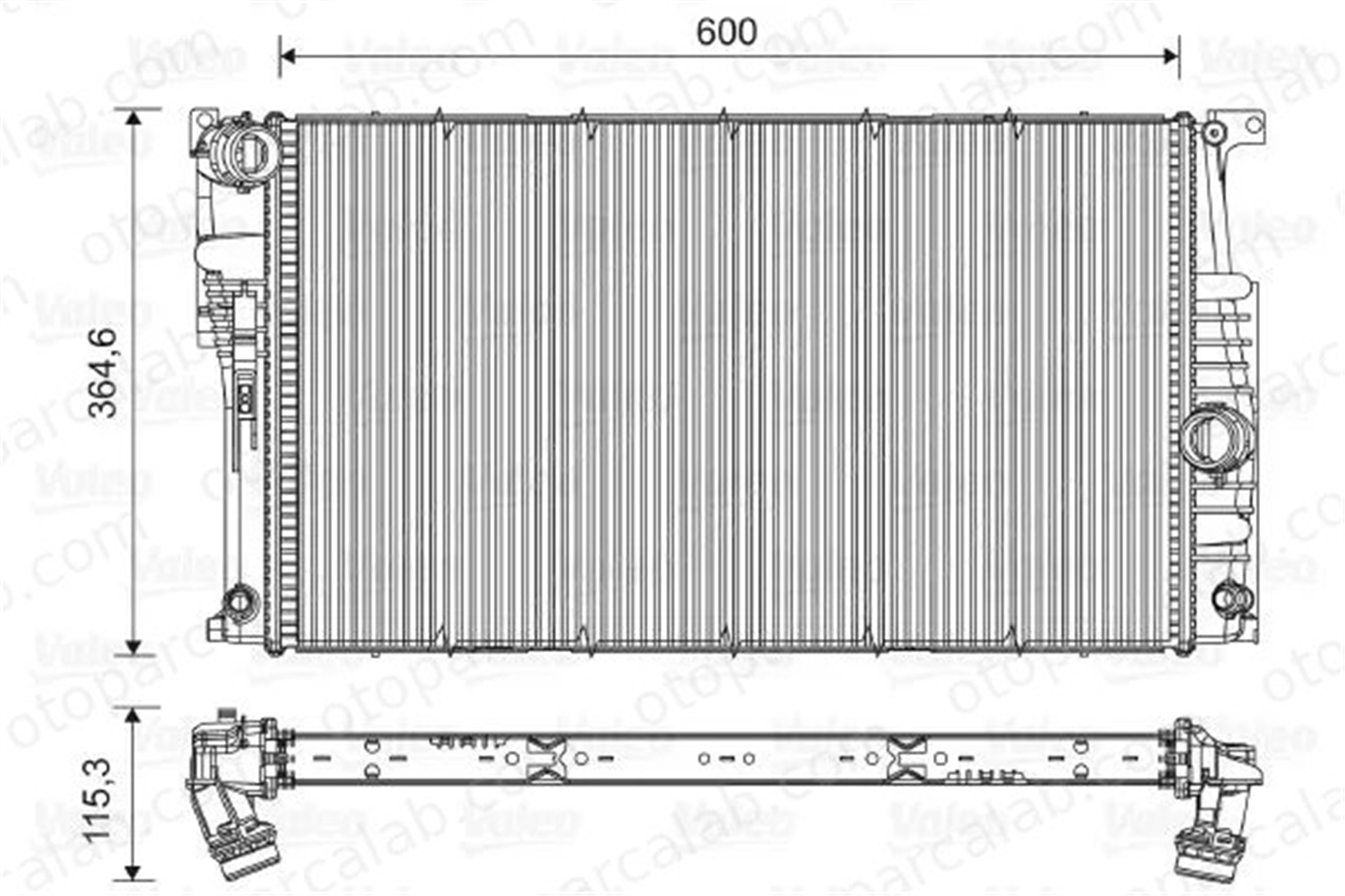 VALEO 735455 Su Radyatörü BMW 3 1 17118672104 17117618807