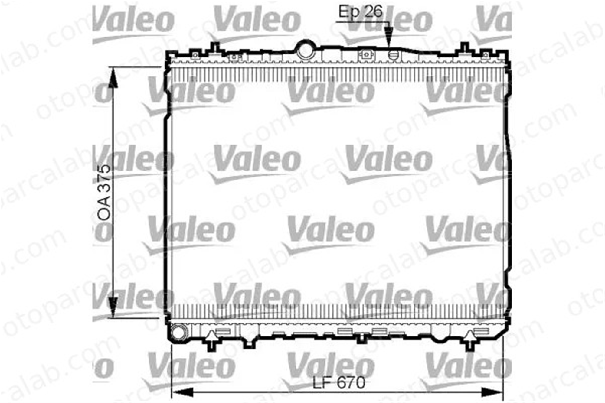 VALEO 735514 Su Radyatörü HYUNDAI ELANTRA III ELANTRA III Sedan 253102D400 253102D406