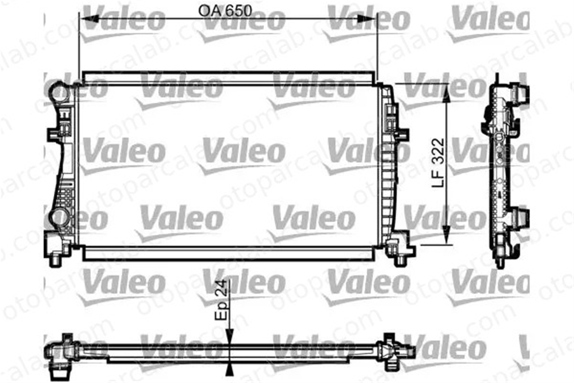 VALEO 735557 Su Radyatörü SKODA OCTAVIA III SEAT LEON ST 5Q0121251EB 5Q0121251EC