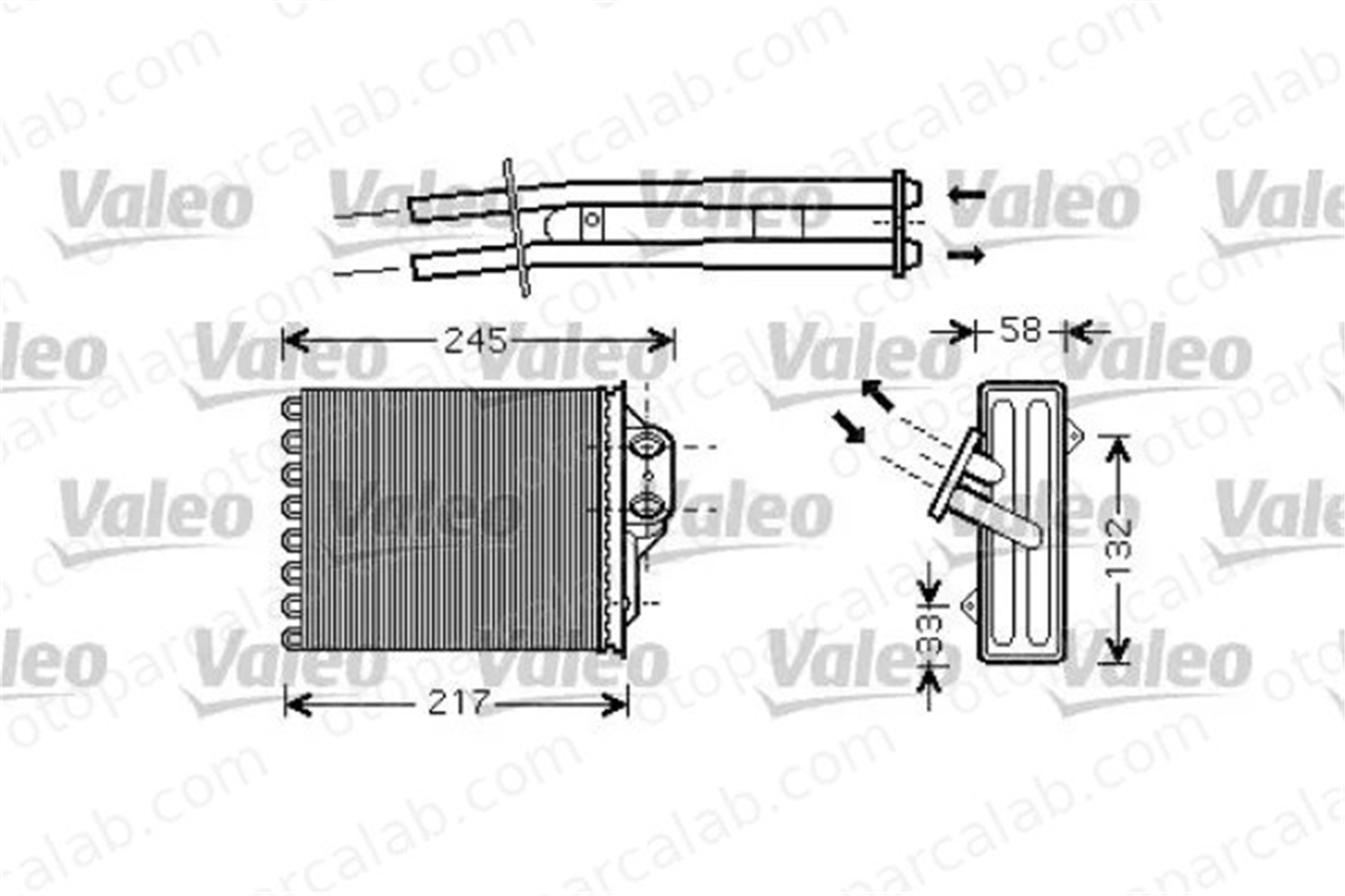 VALEO 812336 Kalorifer Radyatörü FIAT PANDA 500 77362540 1579392