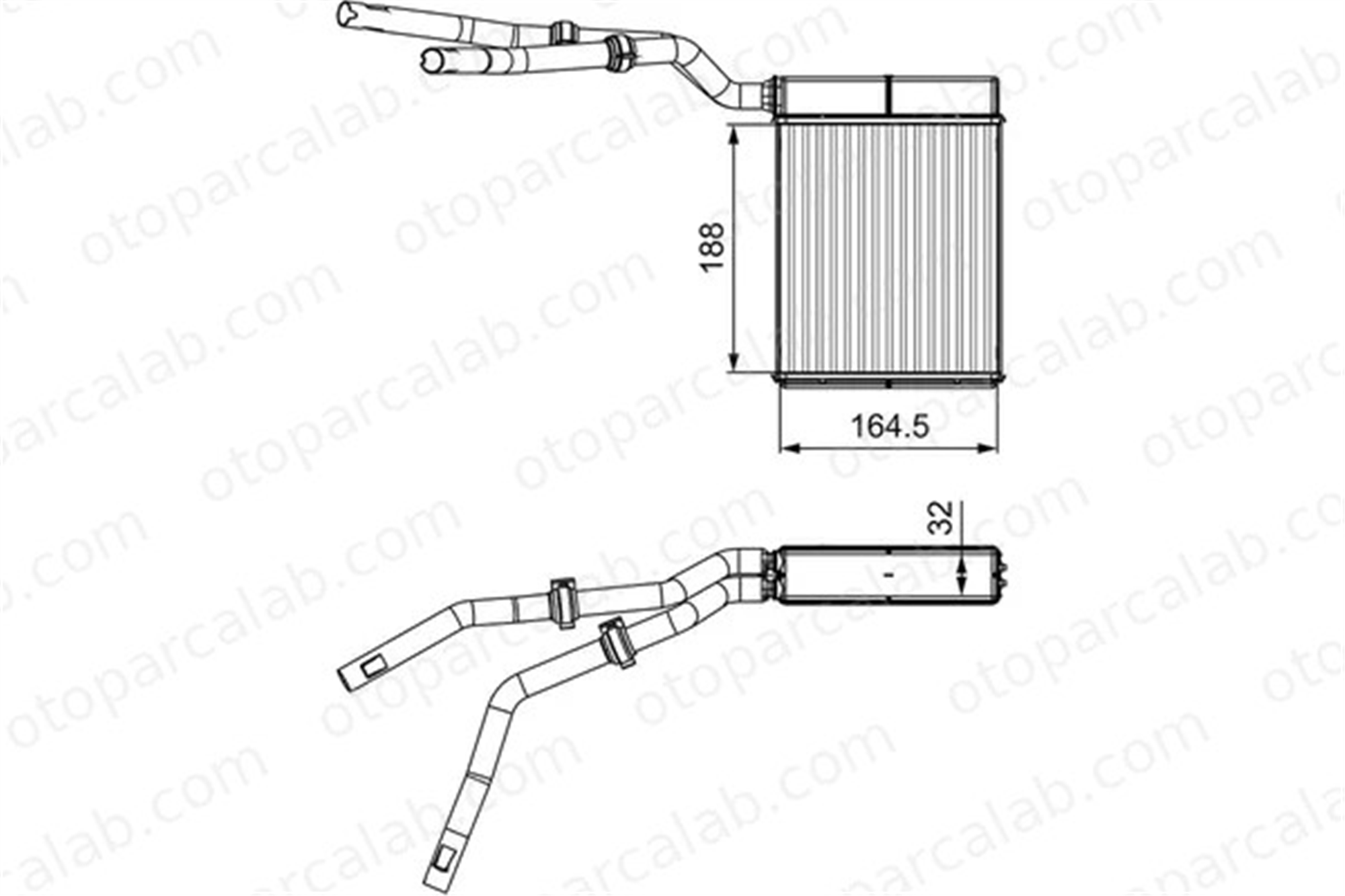 VALEO 812359 Kalorifer Radyatörü FORD FOCUS II VOLVO V50 1317080 1253187