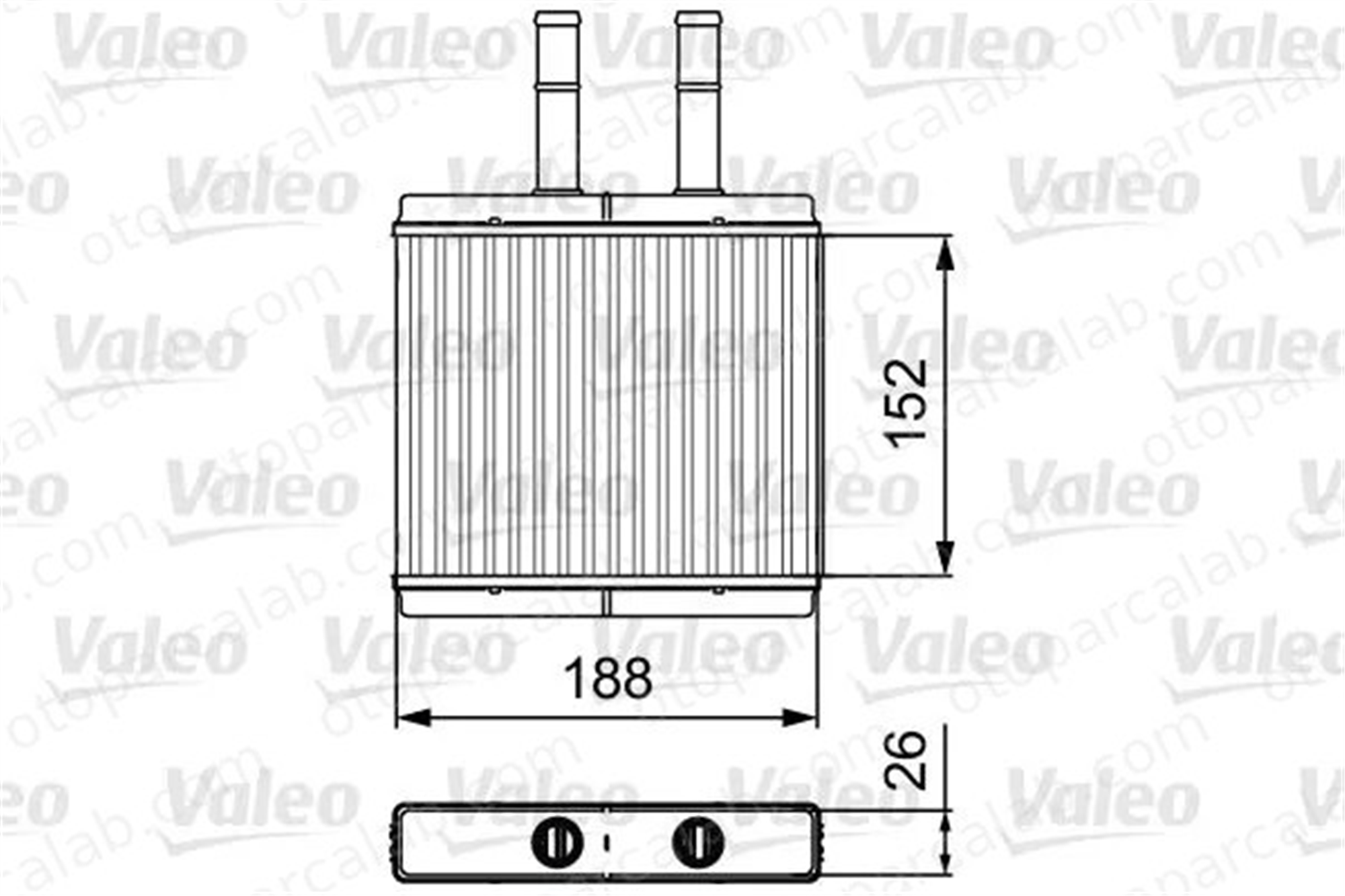 VALEO 812442 Kalorifer Radyatörü CHEVROLET AVEO / KALOS Hatchback AVEO / KALOS Sedan 96539642 96650492