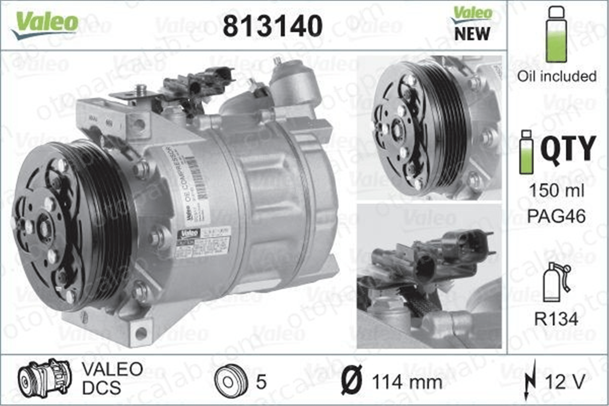 VALEO 813140 Klima Kompresörü VOLVO V70 III S80 II 30780443 1377827