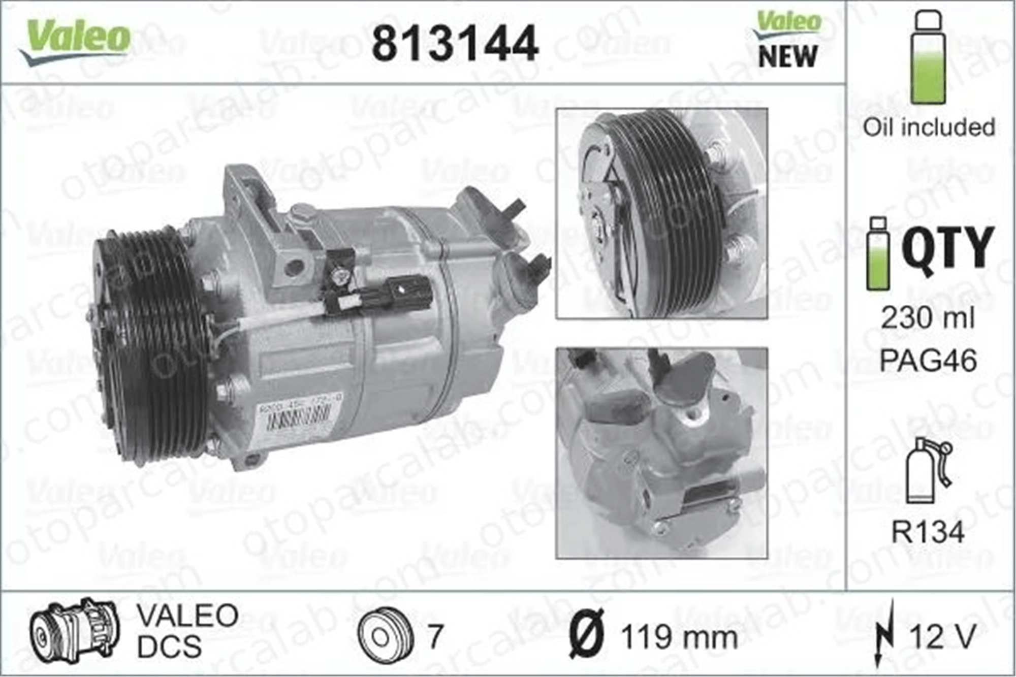 VALEO 813144 Klima Kompresörü RENAULT ESPACE IV OPEL VIVARO A Minibüs/Otobüs 8200454172 4431984