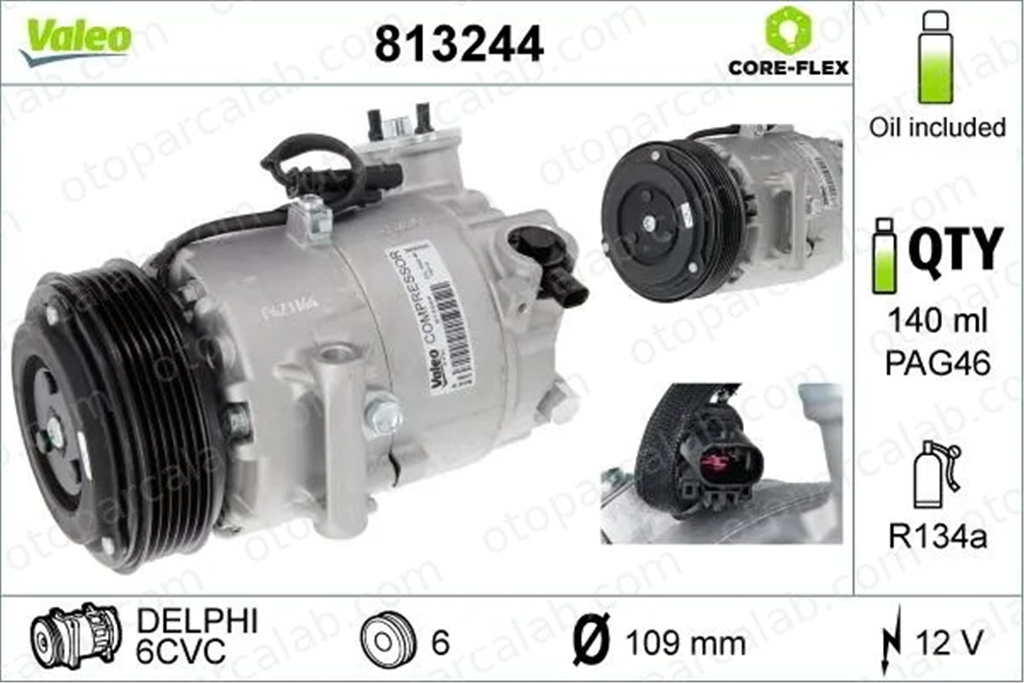 VALEO 813244 Klima Kompresörü OPEL ASTRA J Sedan ASTRA J Sports Tourer 13346492 13396664