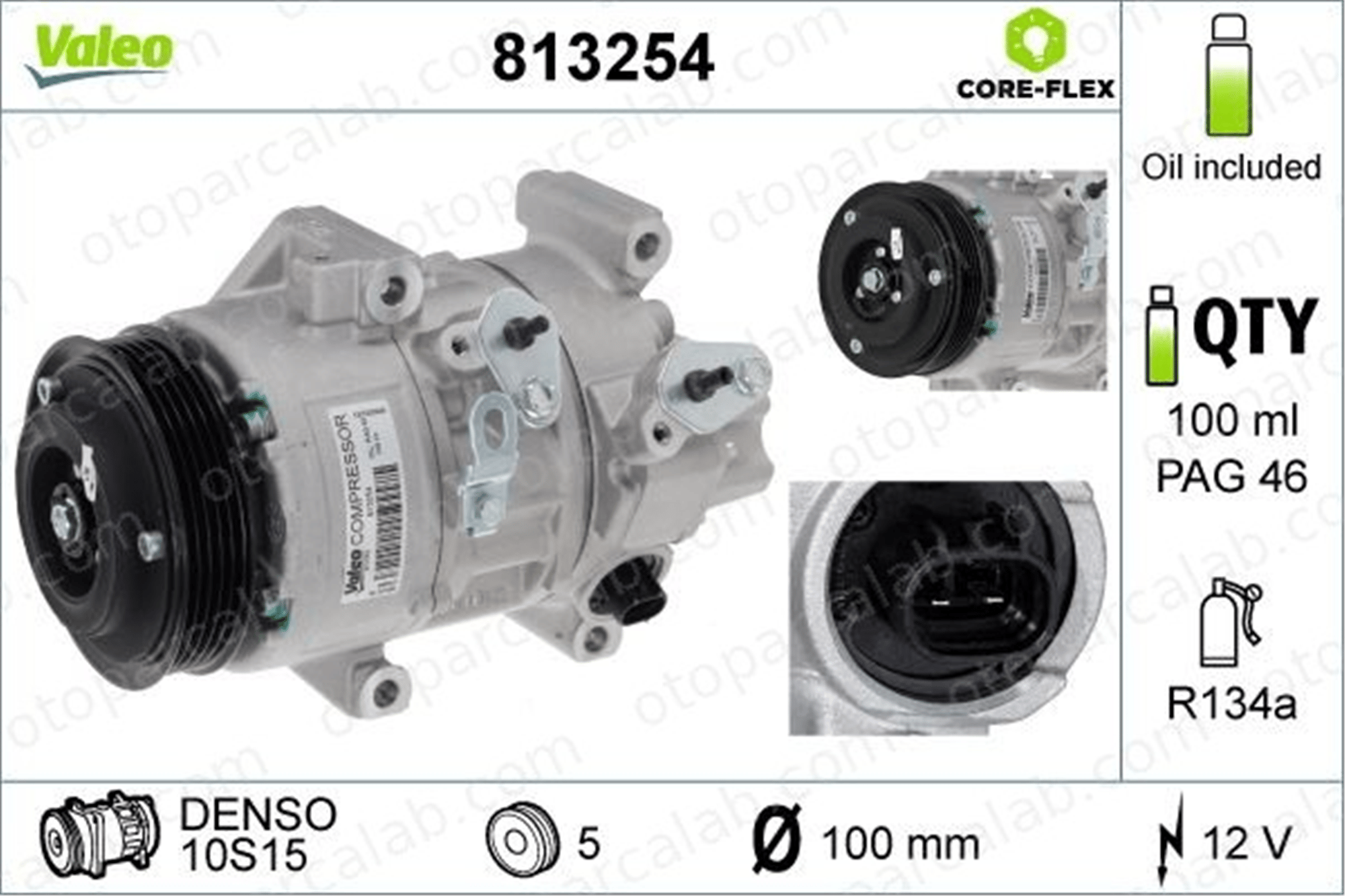 VALEO 813254 Klima Kompresörü TOYOTA AVENSIS AVENSIS Sedan 3M5H19D629SA 8831005100