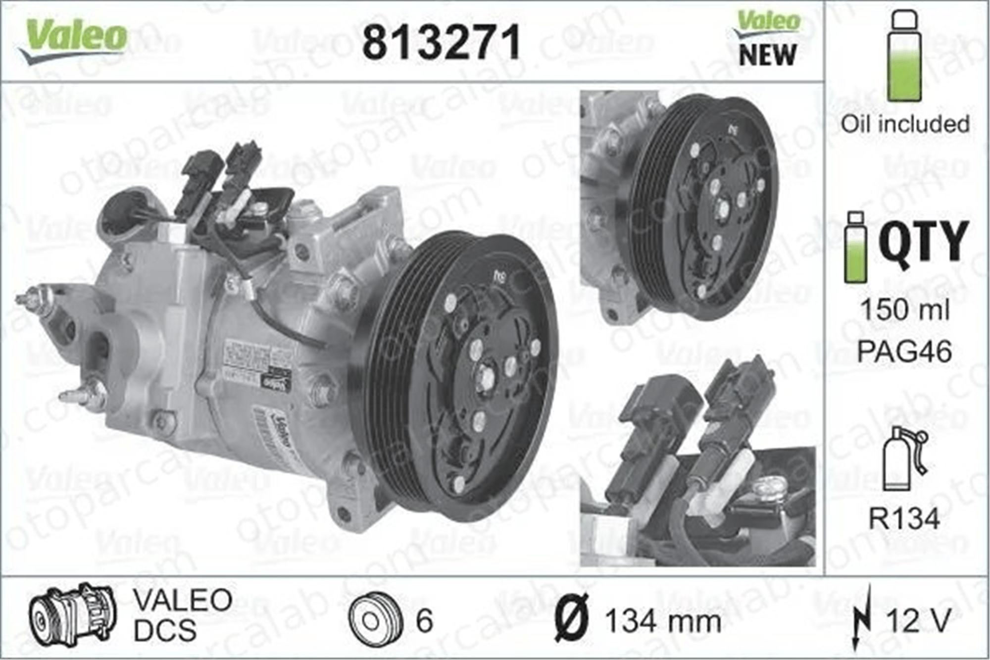 VALEO 813271 Klima Kompresörü VOLVO V70 III XC60 I SUV 36000282 36000455