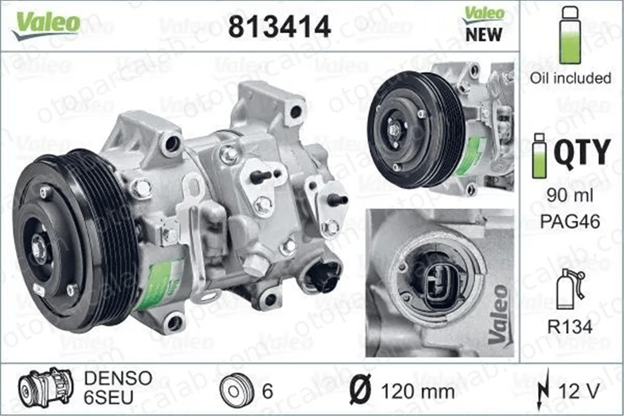 VALEO 813414 Klima Kompresörü TOYOTA AVENSIS Sedan AVENSIS Station wagon 8831002370 883101A660