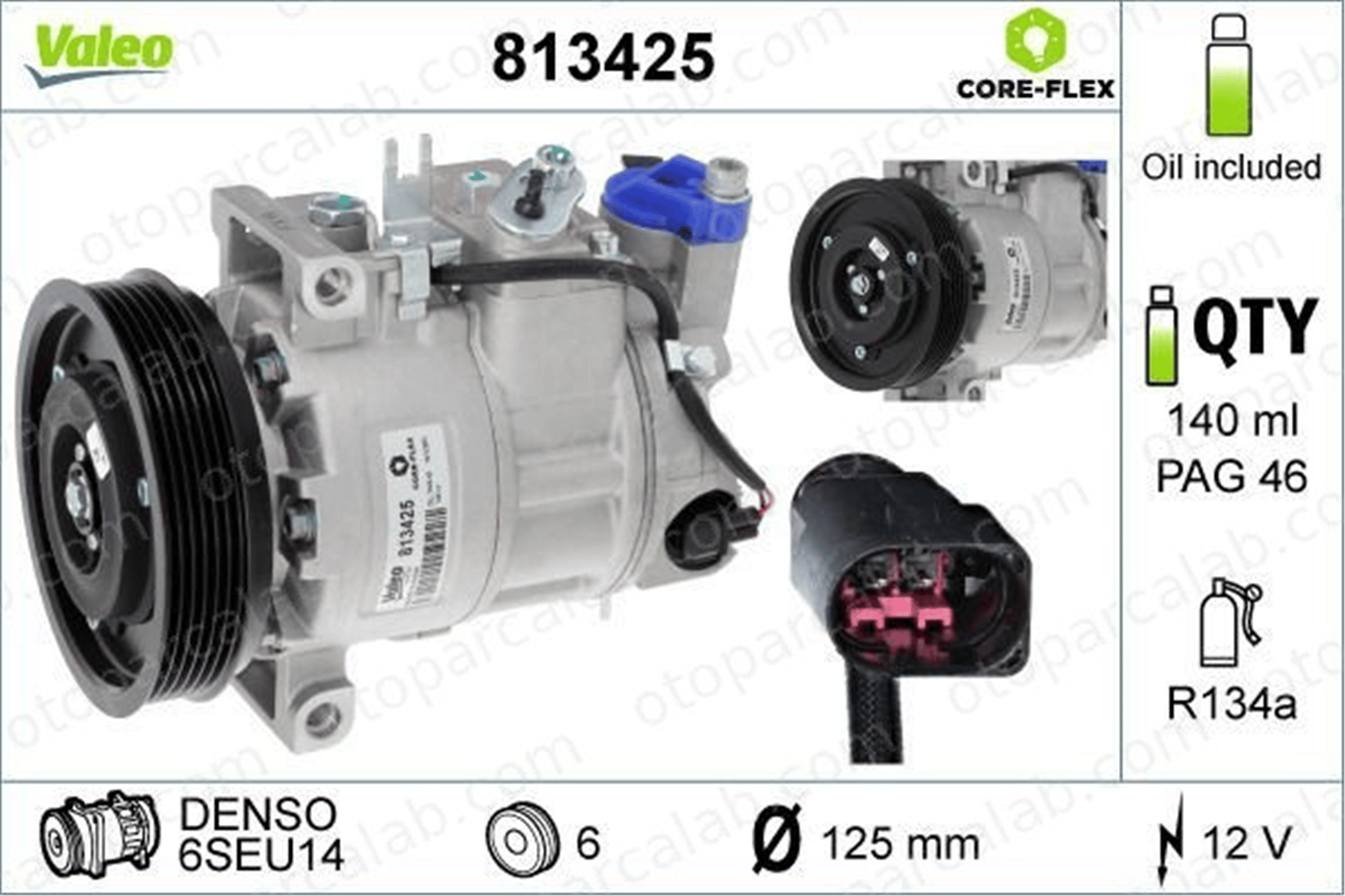 VALEO 813425 Klima Kompresörü AUDI A6 C6 Avant A6 C6 8K0260805G 4F0260805AB