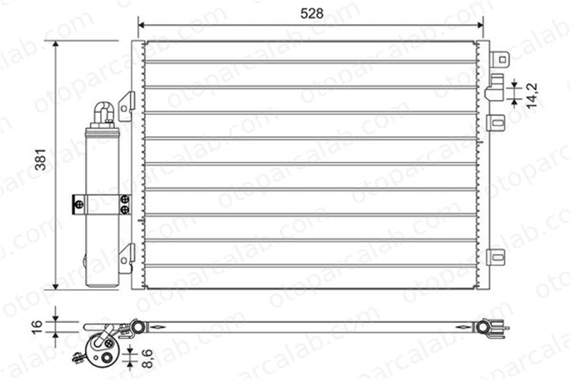 VALEO 814051 Klima Radyatörü DACIA LOGAN RENAULT LOGAN I 6001550660 8200090213
