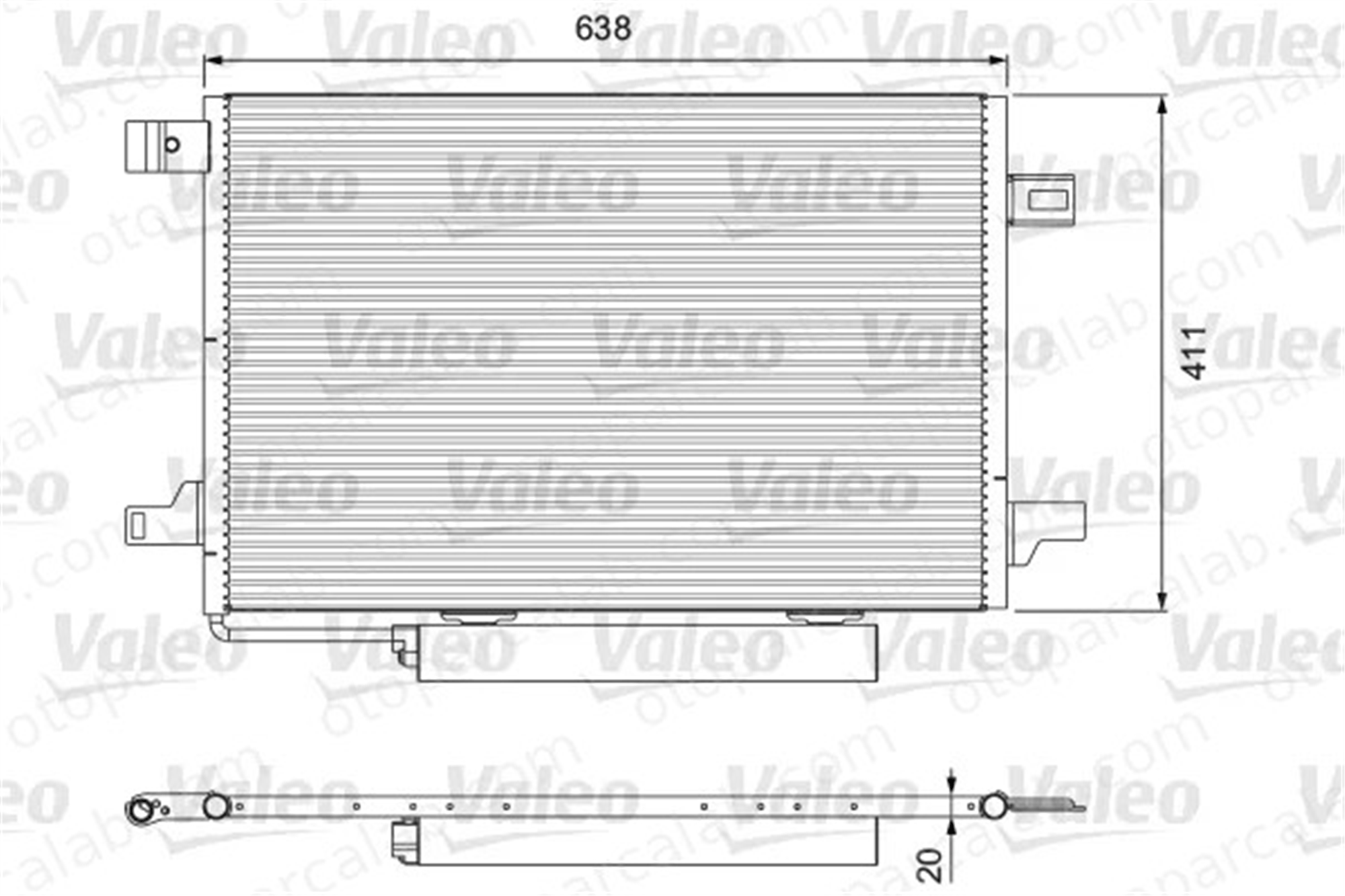 VALEO 814249 Klima Radyatörü MERCEDES-BENZ A-SERISI B-SERISI Sports Tourer A1695001254 1695000354
