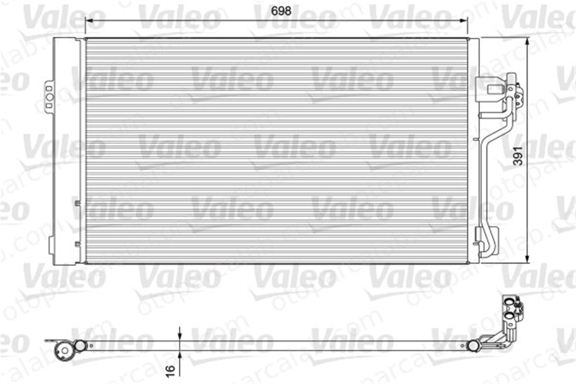 VALEO 814391 Klima Radyatörü MERCEDES-BENZ VITO Minibüs/Otobüs VITO / MIXTO Panelvan/Van A6398350800 6398350270
