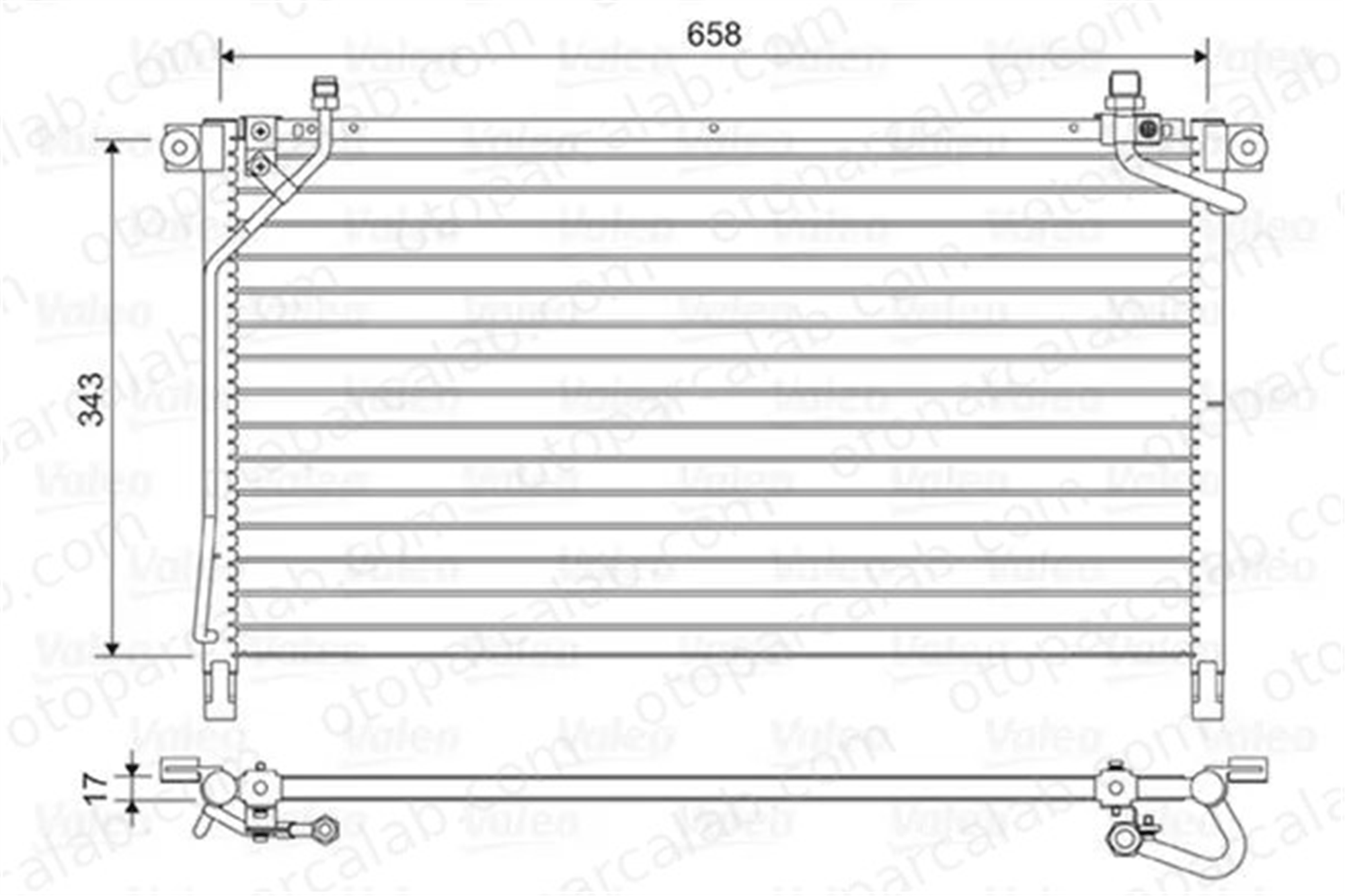 VALEO 814442 Klima Radyatörü FORD MAVERICK NISSAN TERRANO II 921107F7001961628 1961628