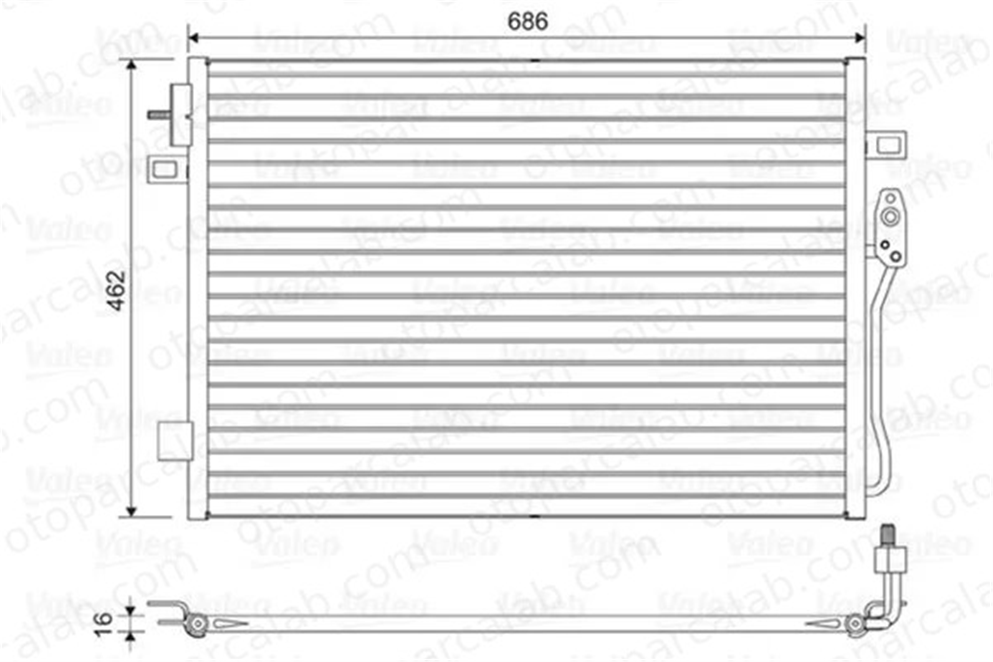 VALEO 814453 Klima Radyatörü FIAT FREEMONT DODGE JOURNEY 68038244AA K68038244AA