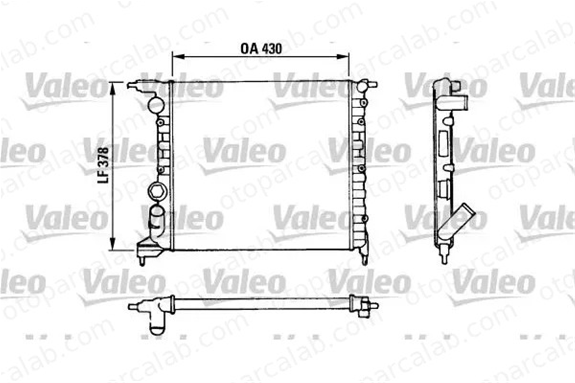 VALEO 816658 Su Radyatörü RENAULT CLIO I RAPID Kasa/büyük limuzin 7700786444 7701047886
