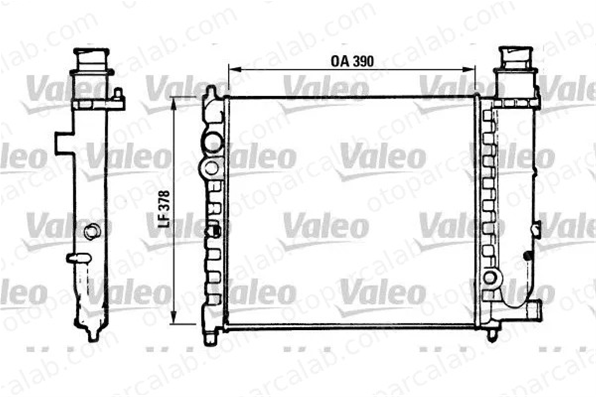 VALEO 816700 Su Radyatörü PEUGEOT 309 I 309 II 1300F2 1300F3