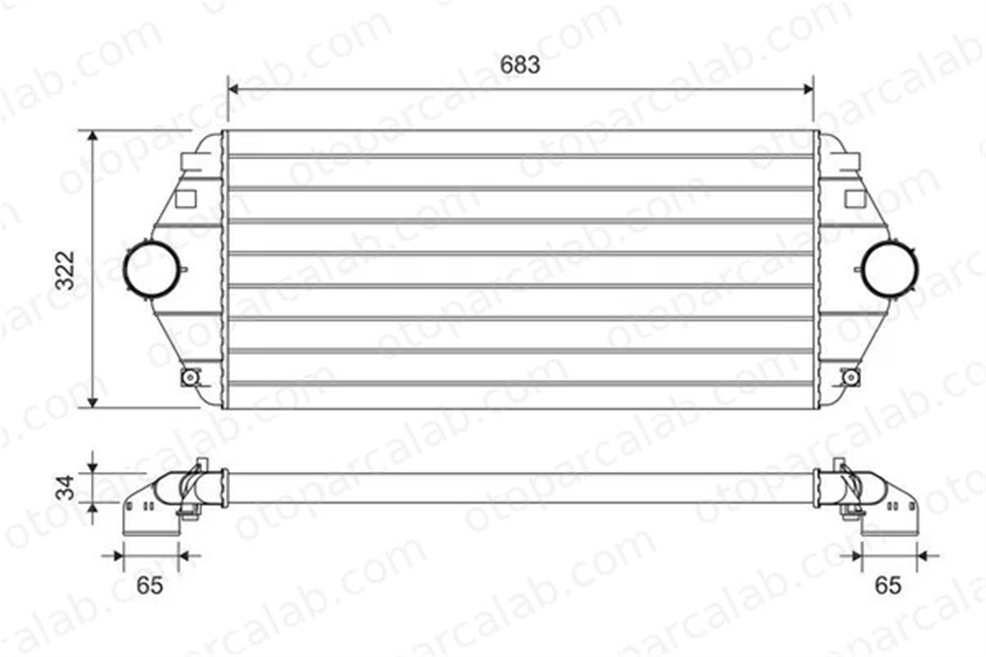 VALEO 816851 Turbo Radyatörü CITROËN EVASION MPV FIAT ULYSSE 1472059080 384E7