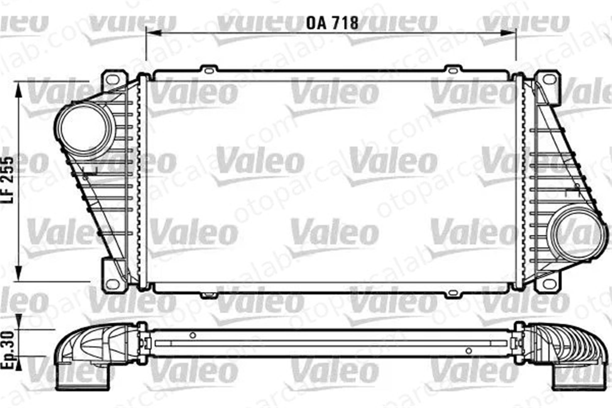 VALEO 816890 Turbo Radyatörü MERCEDES-BENZ SPRINTER 4-t Panelvan/Van SPRINTER 2-t Panelvan/Van 5104119AA 9015010701