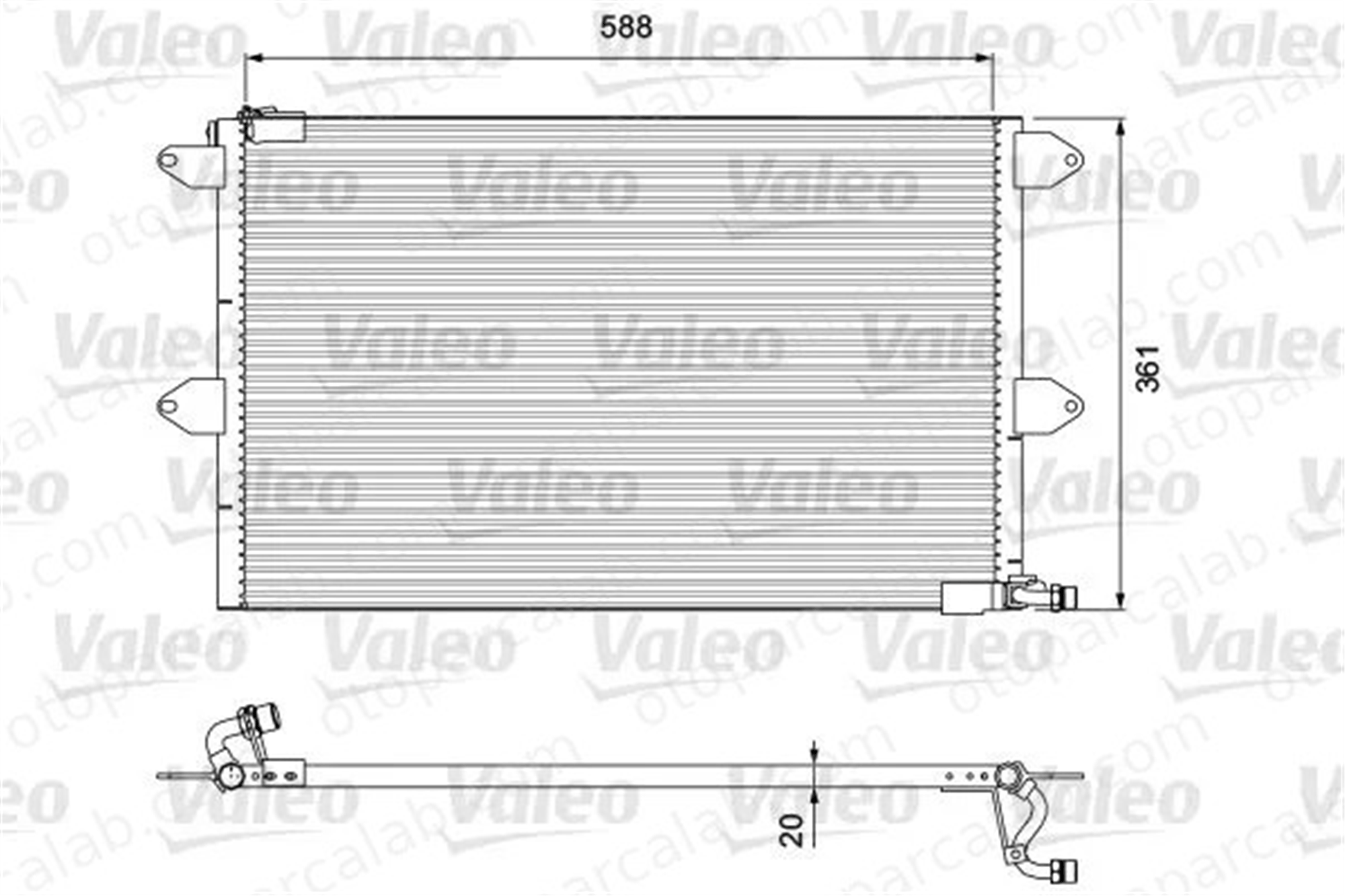 VALEO 816908 Klima Radyatörü SEAT CORDOBA IBIZA II 6K0820413 6K0820413A