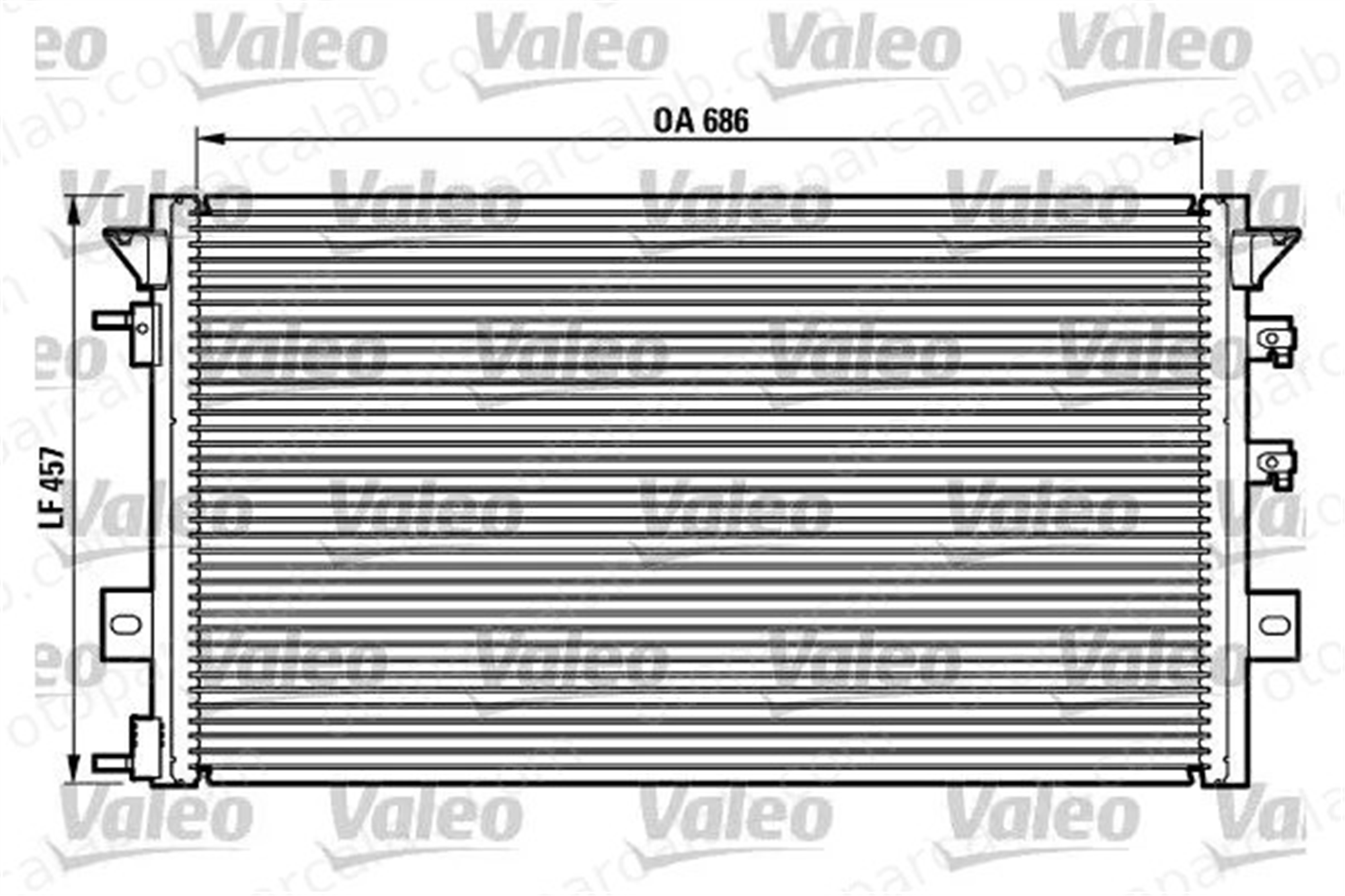 VALEO 817073 Klima Radyatörü CHRYSLER VOYAGER / GRAND VOYAGER III 4662589