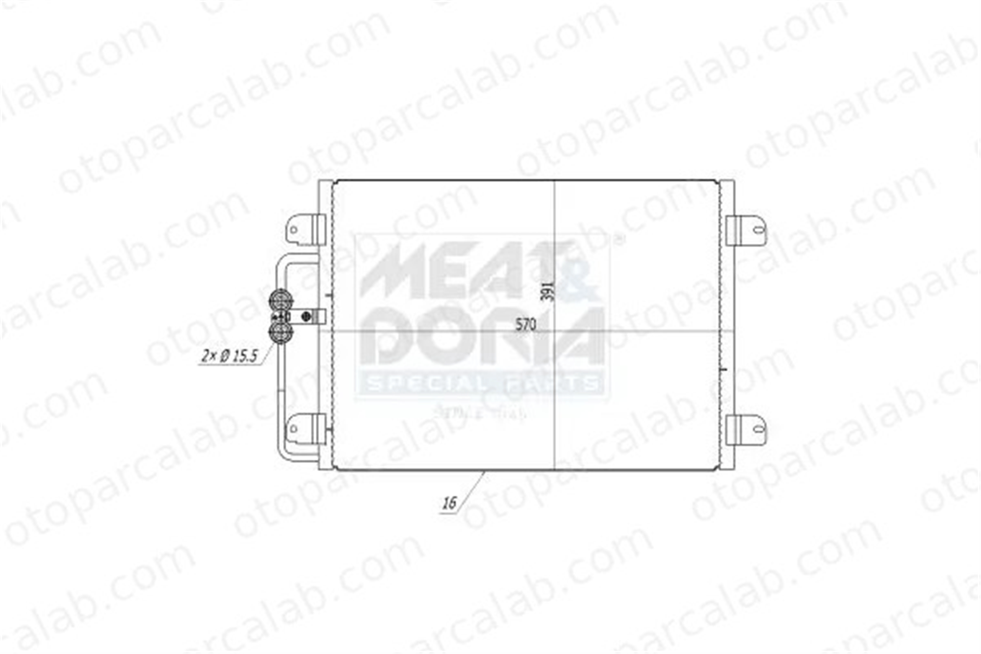 VALEO 817197 Klima Radyatörü RENAULT MEGANE I Classic MEGANE I 7700432392 7700425843