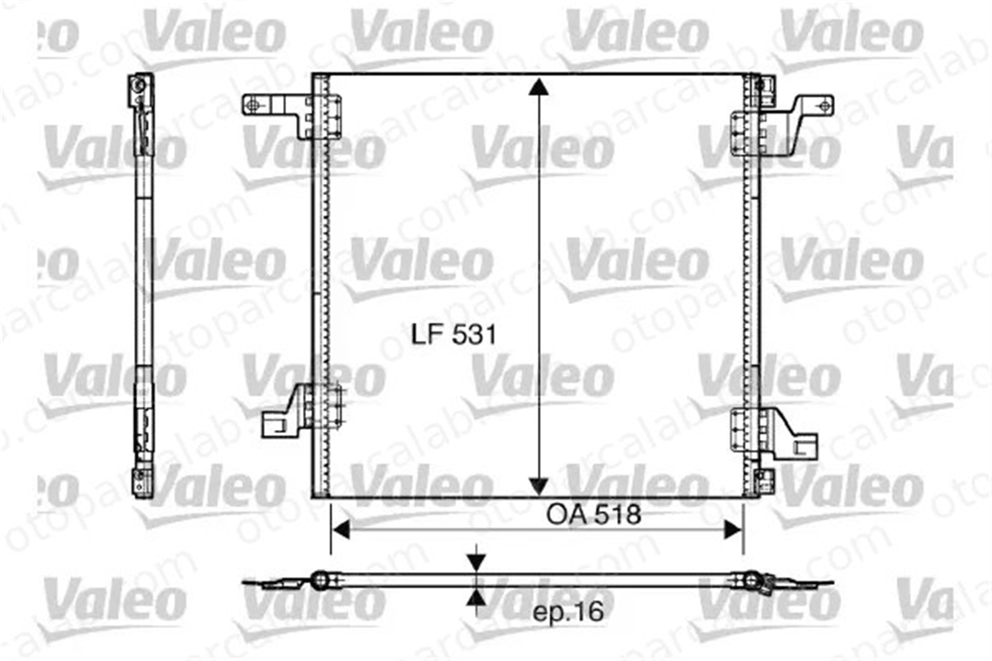 VALEO 817458 Klima Radyatörü MERCEDES-BENZ M-SERISI A1638300170 1638300070