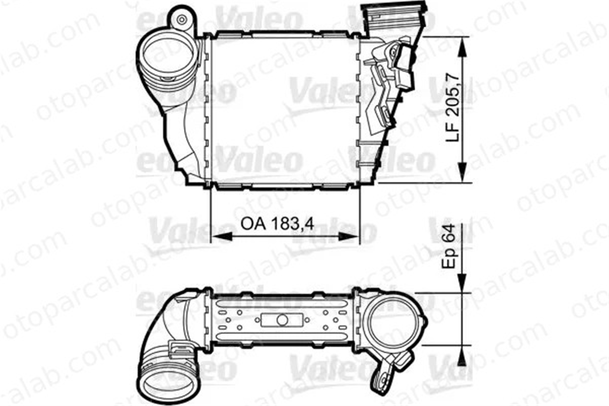VALEO 817557 Turbo Radyatörü SEAT LEON SKODA OCTAVIA I 1J0145803N