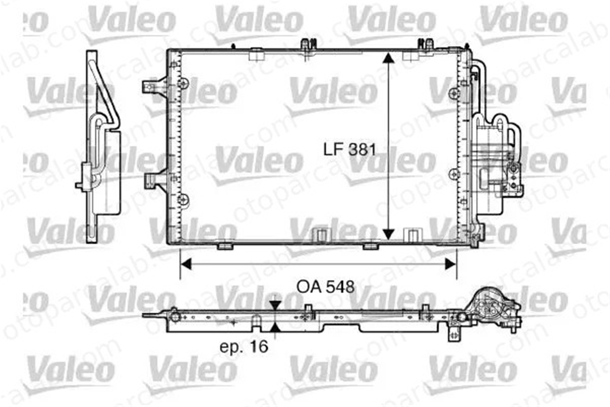 VALEO 817609 Klima Radyatörü OPEL COMBO Kasa/büyük limuzin COMBO Tour 93175776 1850000