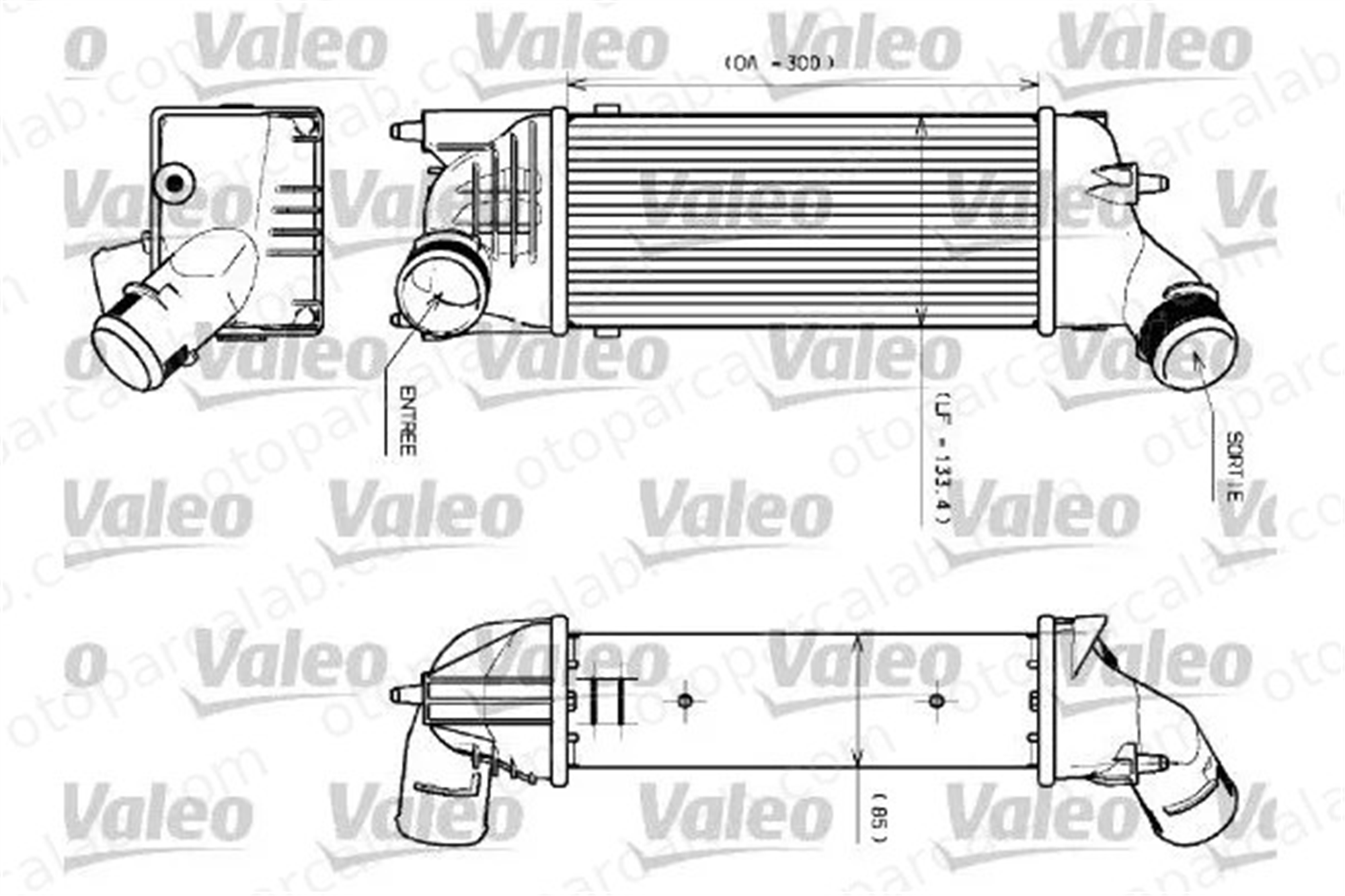 VALEO 817639 Turbo Radyatörü CITROËN C5 II C5 II Break 384G6 0384G6