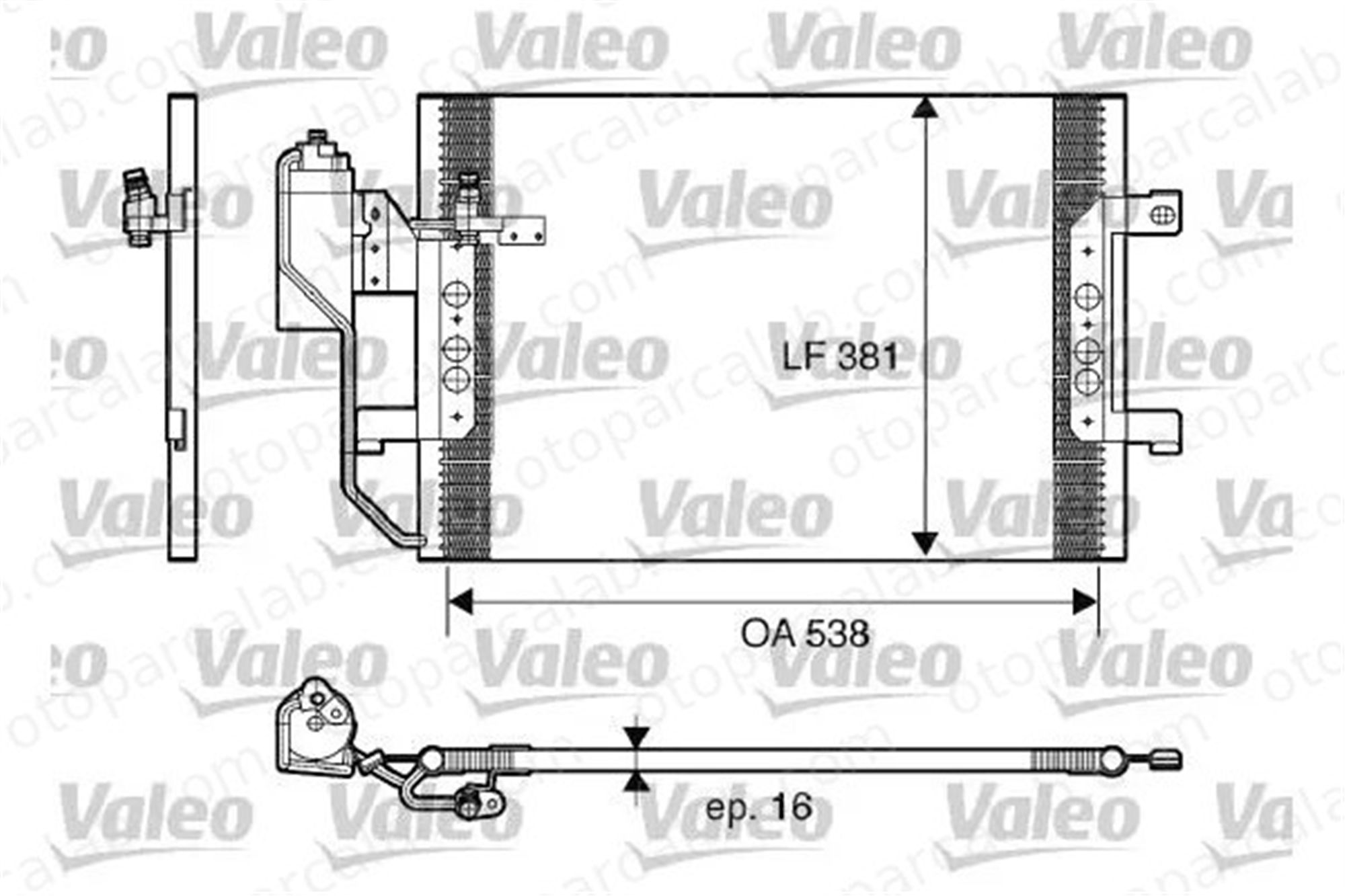 VALEO 817659 Klima Radyatörü MERCEDES-BENZ A-SERISI VANEO A1685001154 1685001154