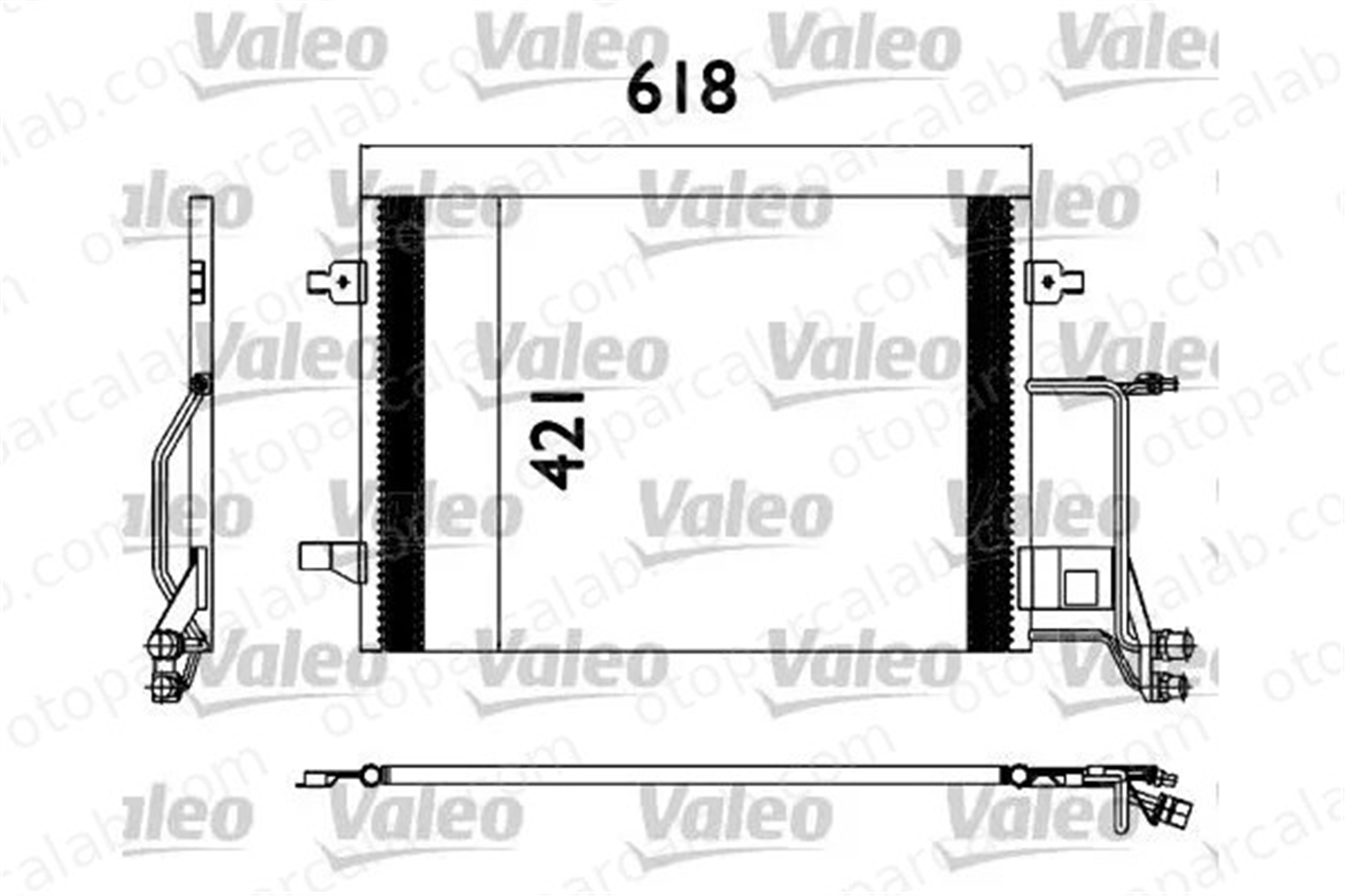 VALEO 817666 Klima Radyatörü AUDI A6 C5 Avant A4 B5 4B0260403B 4B0260403F