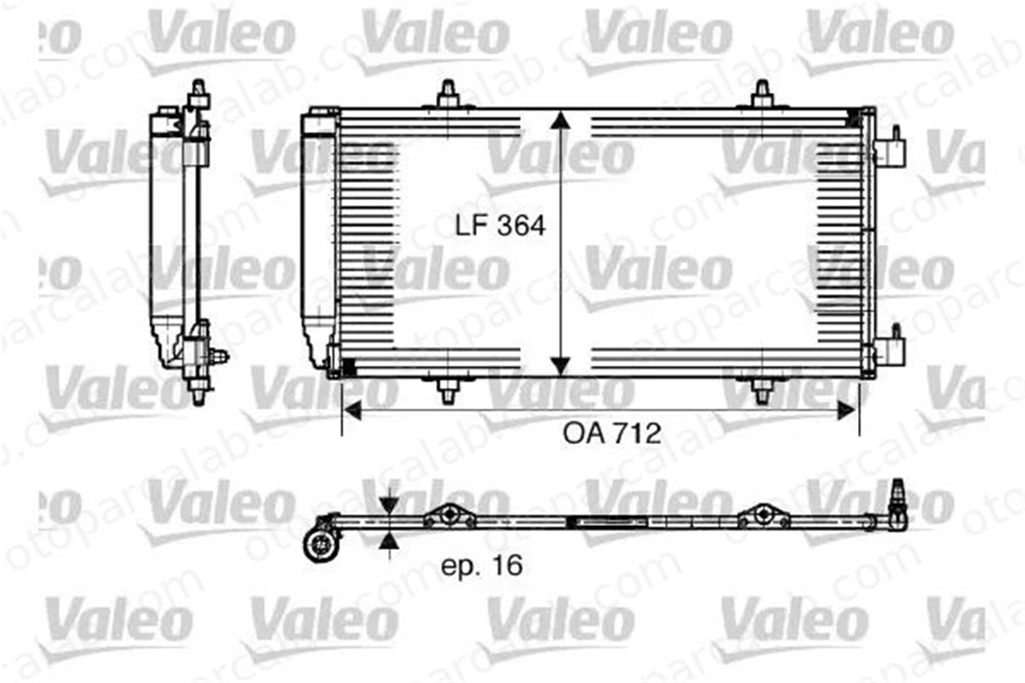 VALEO 817668 Klima Radyatörü PEUGEOT 406 Break 406 6455AQ 1489257080