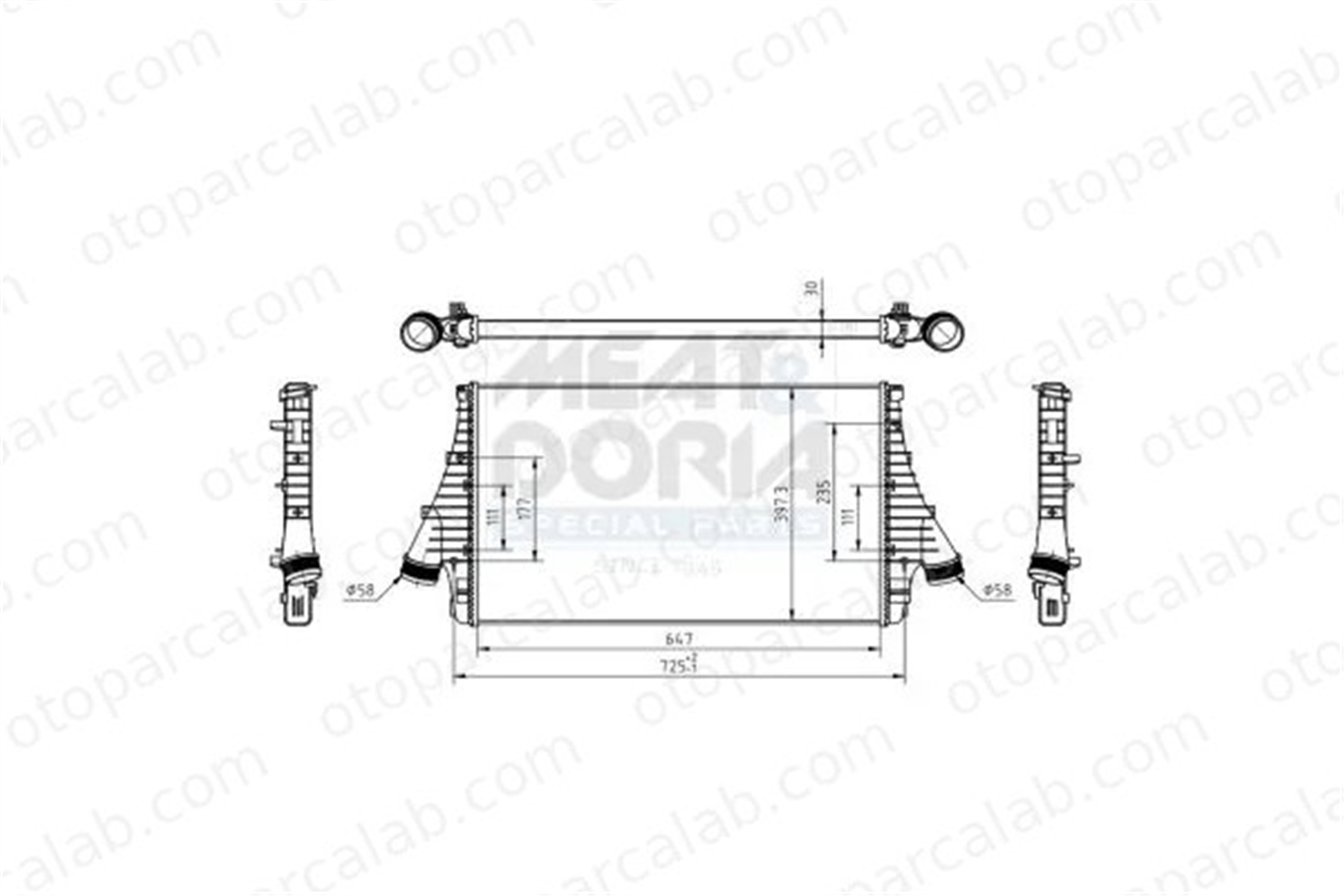 VALEO 817730 Turbo Radyatörü FIAT CROMA OPEL SIGNUM Hatchback 6302059 51770436
