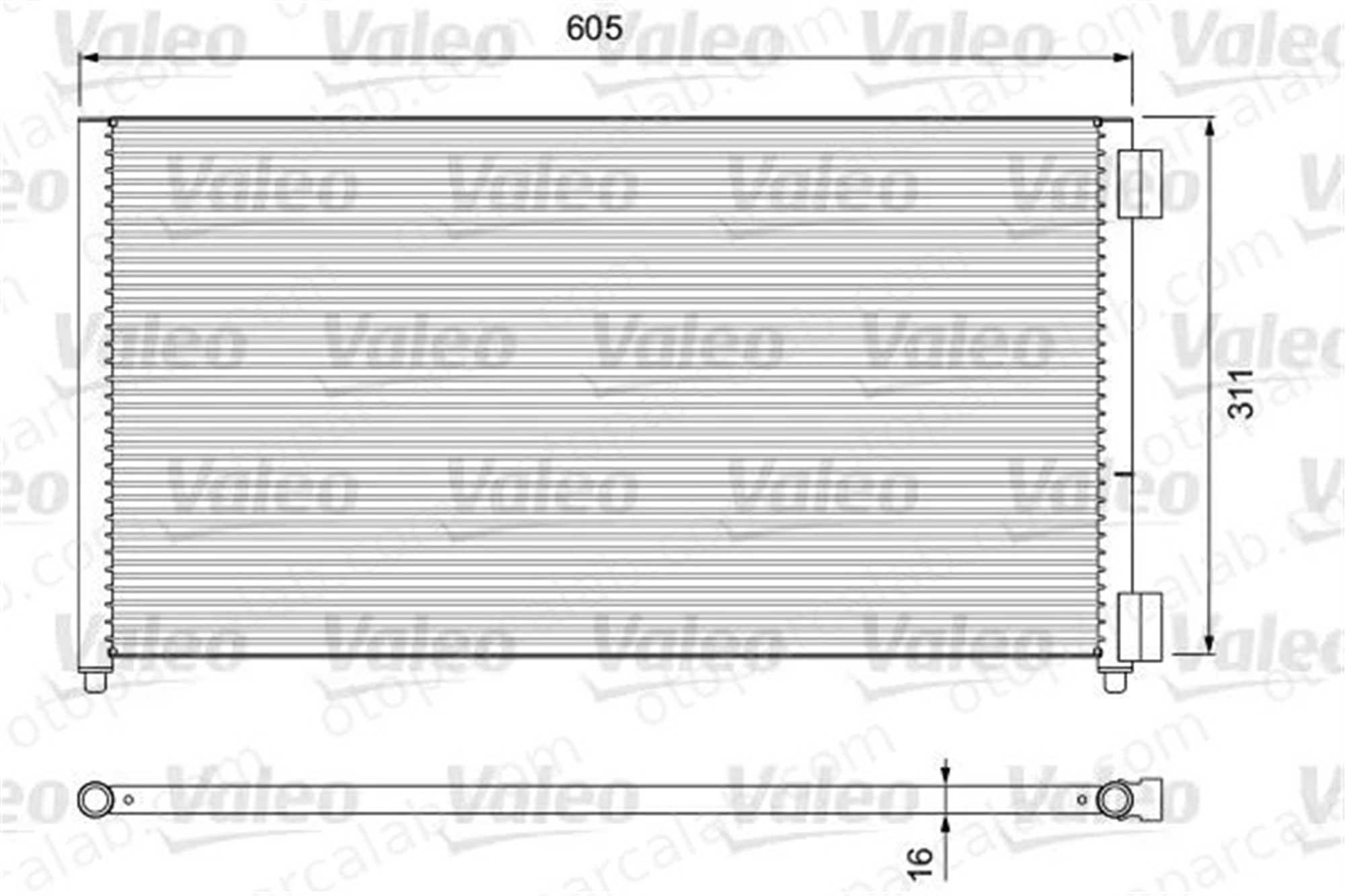 VALEO 817799 Klima Radyatörü RENAULT TWINGO I TWINGO I Kasa/eğik arka 7700433077 7700428315