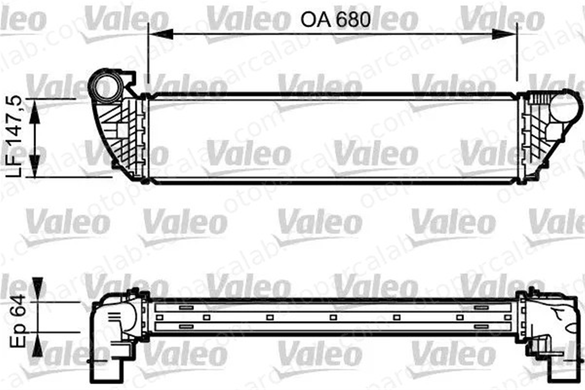 VALEO 817828 Turbo Radyatörü RENAULT LAGUNA II LAGUNA II Grandtour 8200292773 8200301883