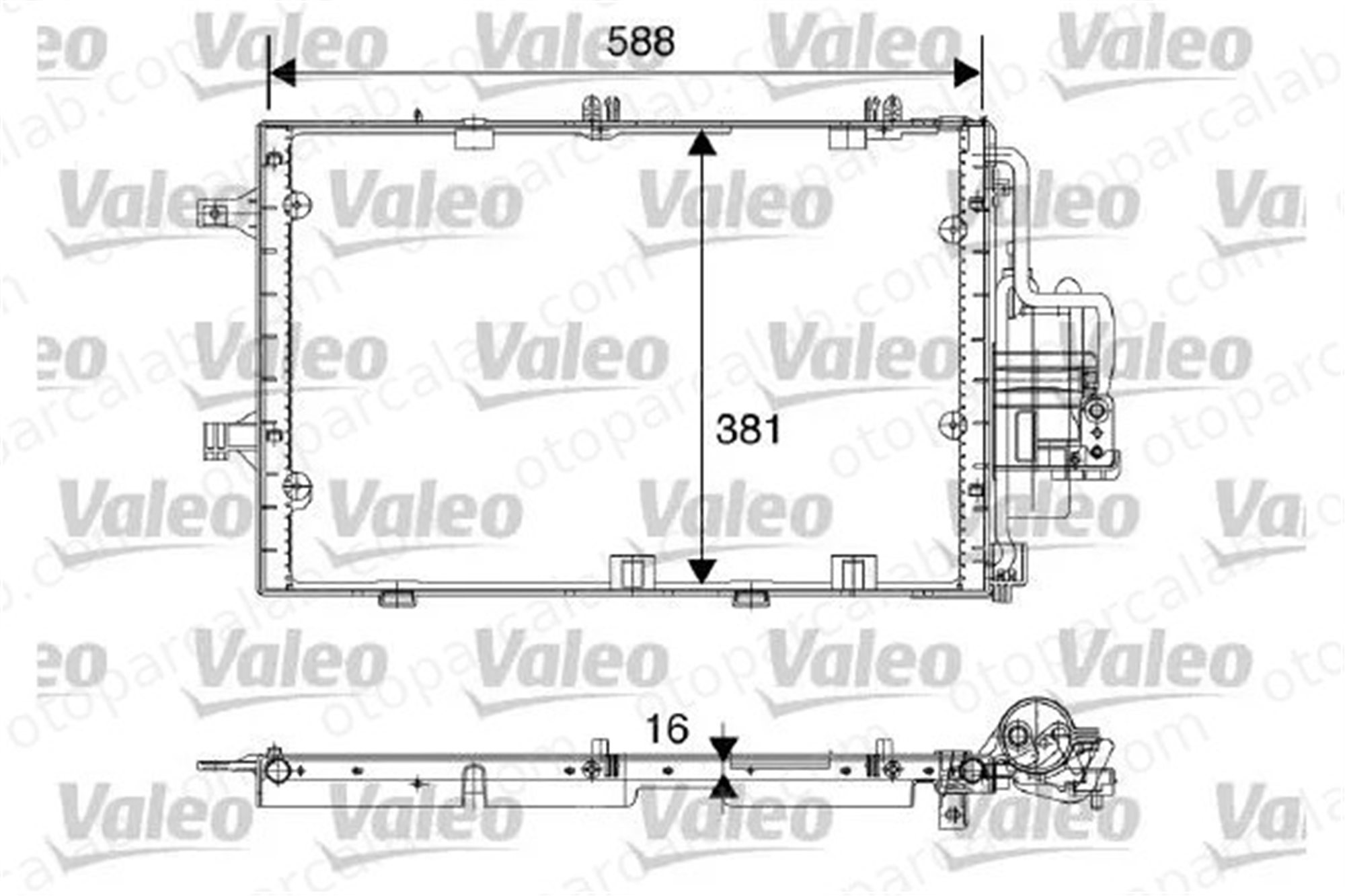 VALEO 817843 Klima Radyatörü OPEL COMBO Kasa/büyük limuzin COMBO Tour 1850092 1850114