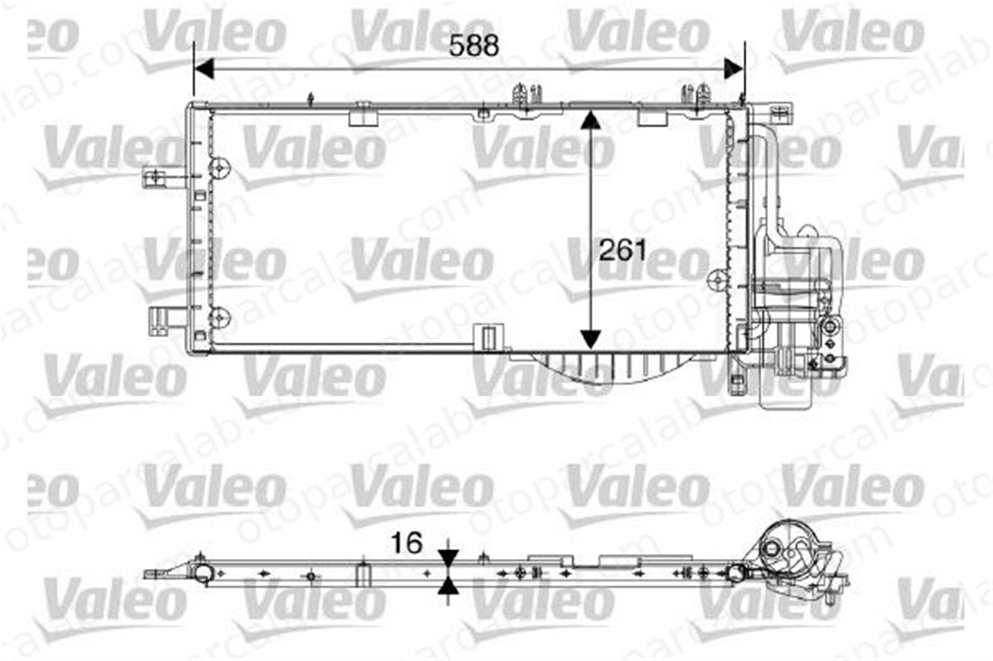 VALEO 817844 Klima Radyatörü OPEL COMBO Kasa/büyük limuzin COMBO Tour 93177423 1850093