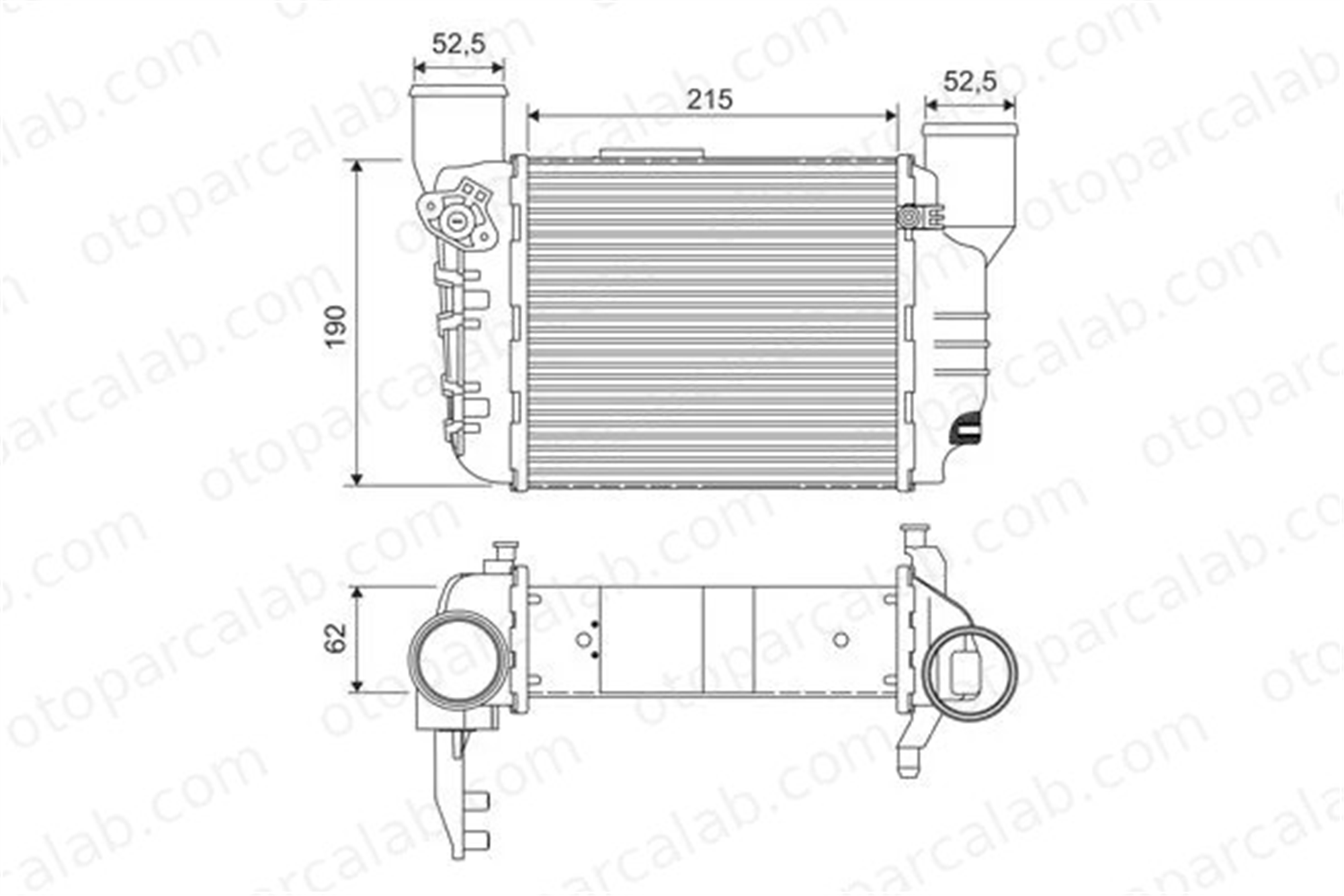 VALEO 817867 Turbo Radyatörü AUDI A4 B6 A4 B6 Cabrio 8E0145805L 8E0145805N