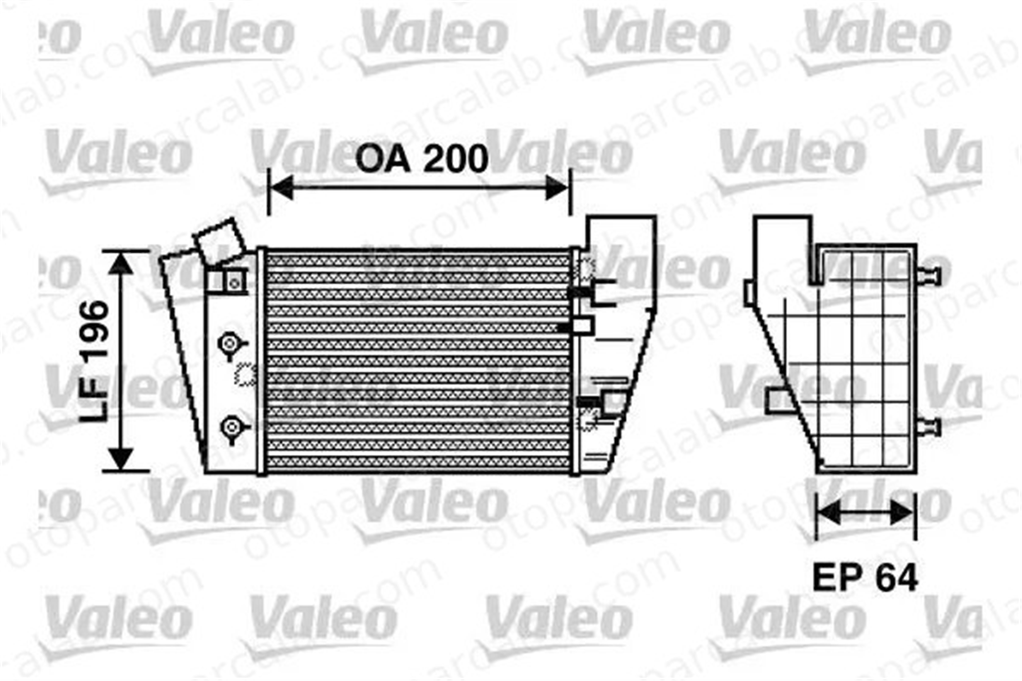 VALEO 817869 Turbo Radyatörü AUDI A4 B6 A4 B6 Avant 8E0145805P 8E0145806C