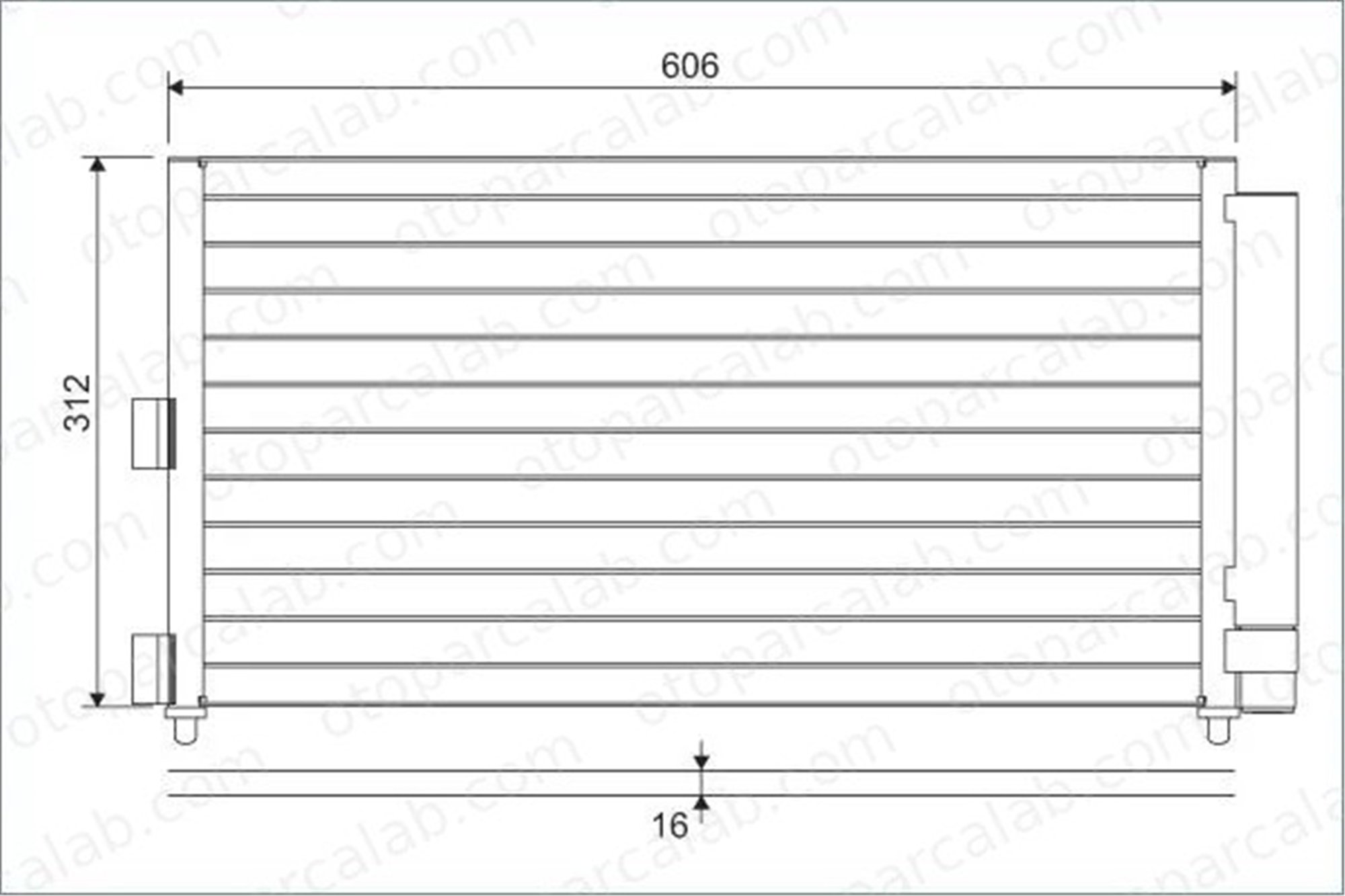 VALEO 818021 Klima Radyatörü LANCIA YPSILON FIAT IDEA 51804991 46820833