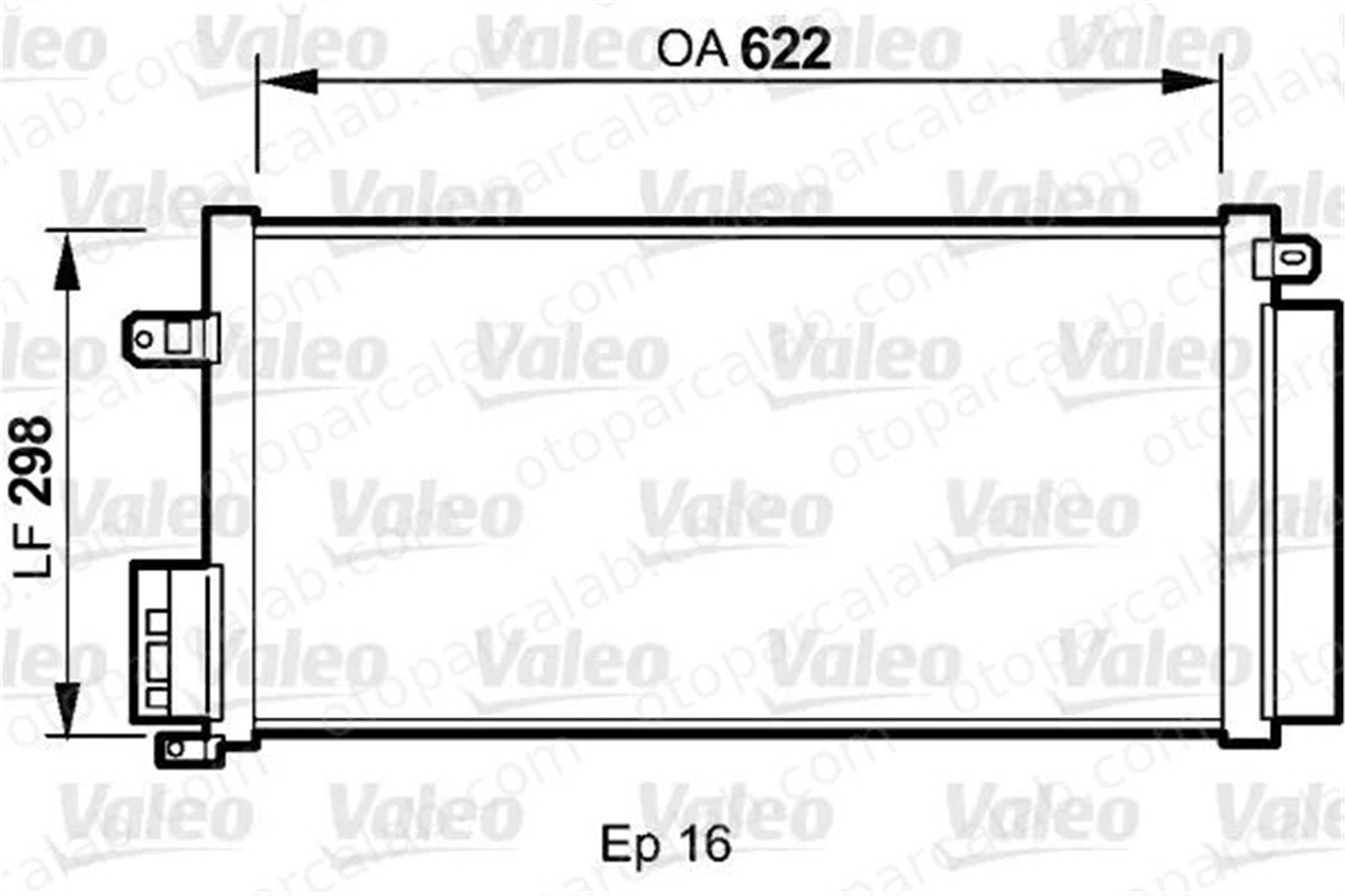 VALEO 818192 Klima Radyatörü ALFA ROMEO MITO FIAT BRAVO II 95514601 1850168