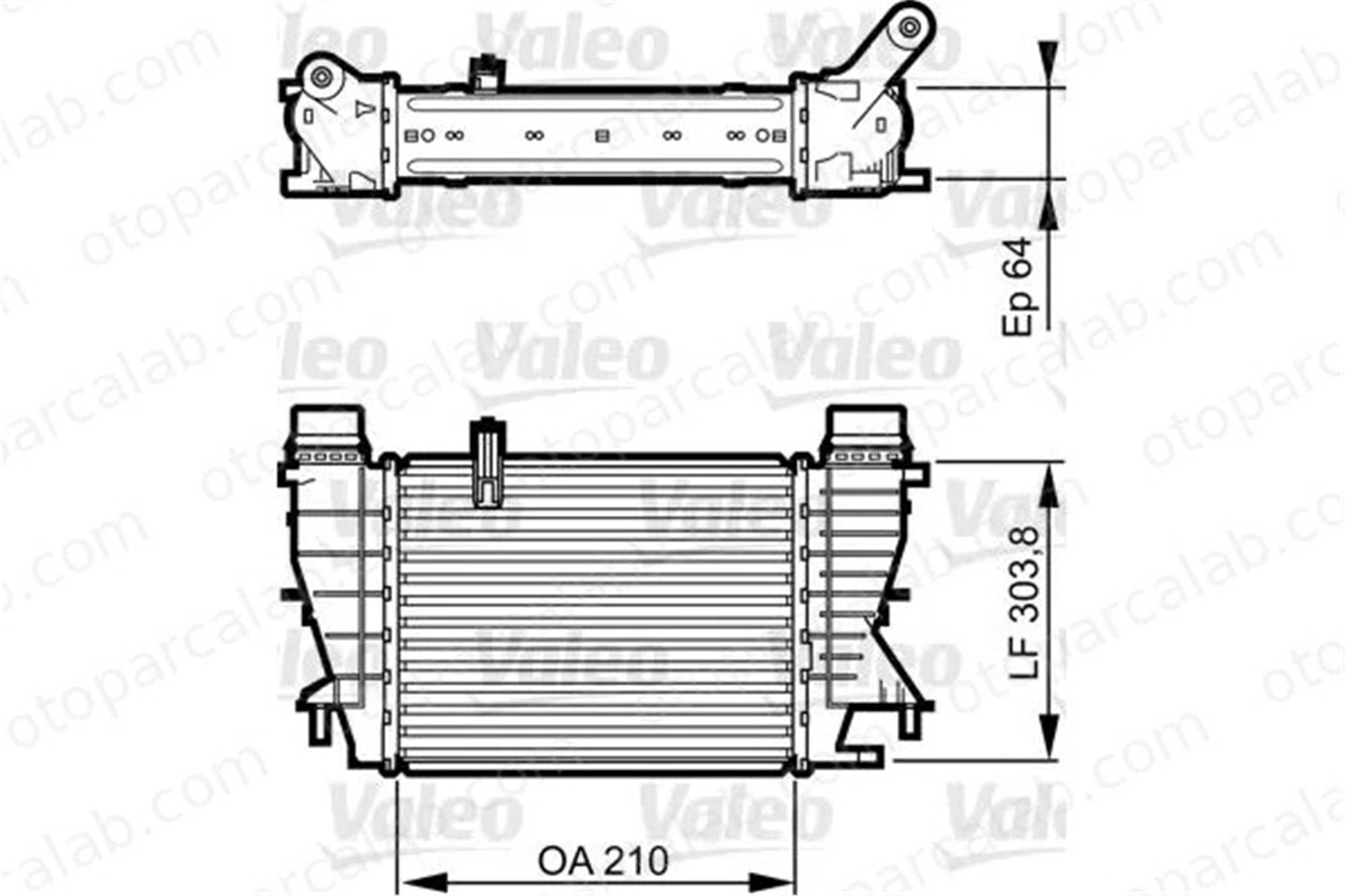 VALEO 818251 Turbo Radyatörü RENAULT CLIO III CLIO III Grandtour 144618748R