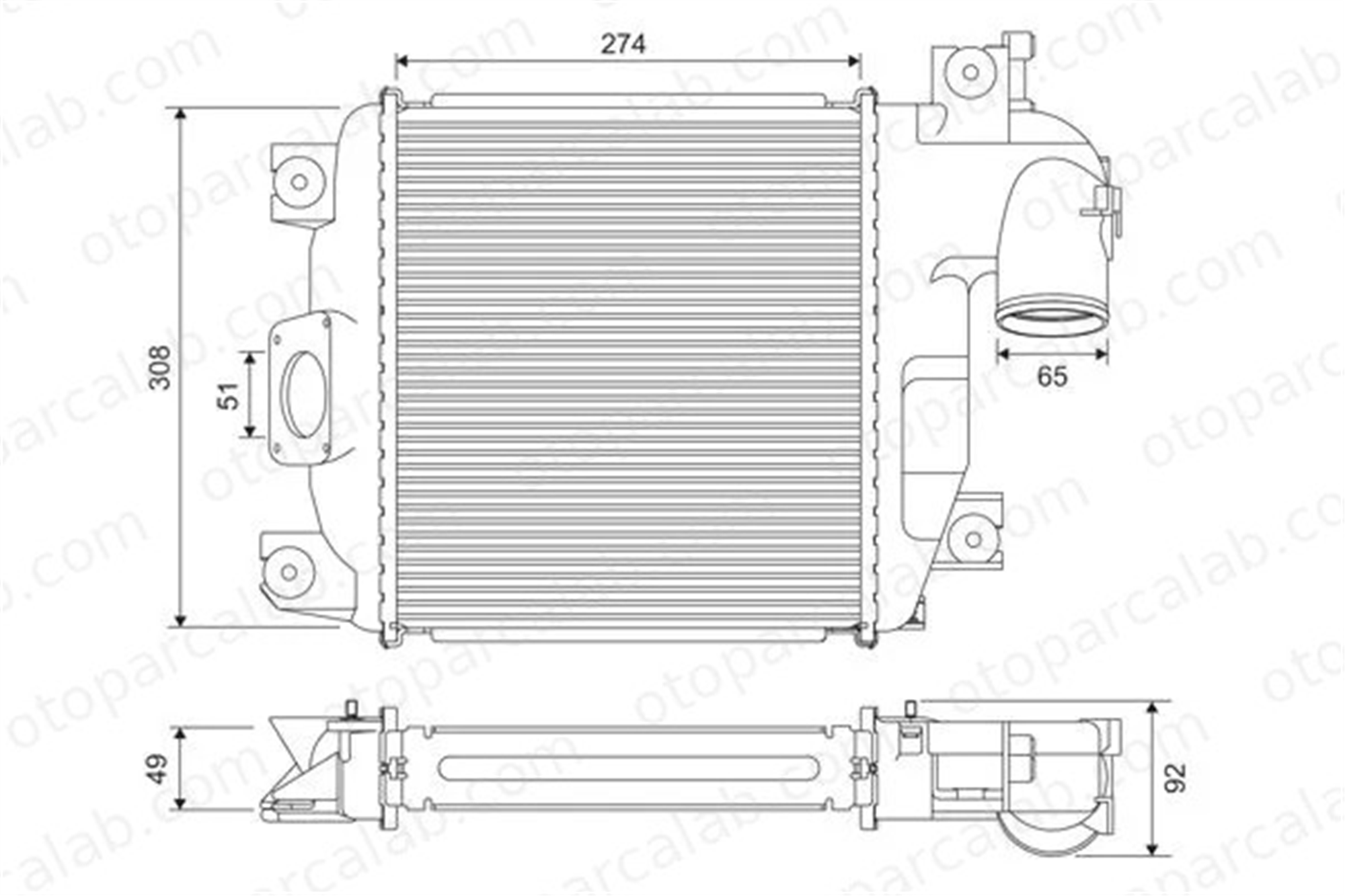 VALEO 818321 Turbo Radyatörü TOYOTA HILUX VII Pick-up 179400L030 179400L060